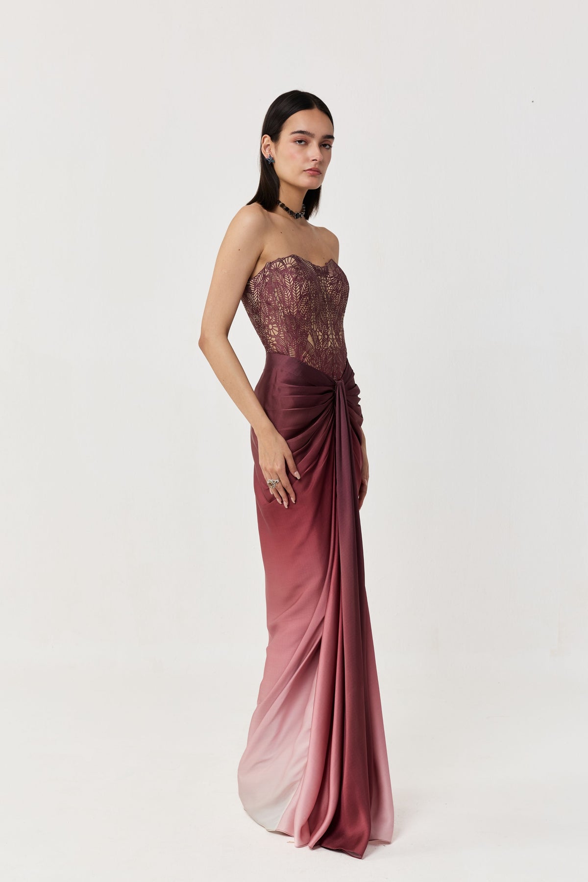 Moss Forest Applique Corset Skirt Set