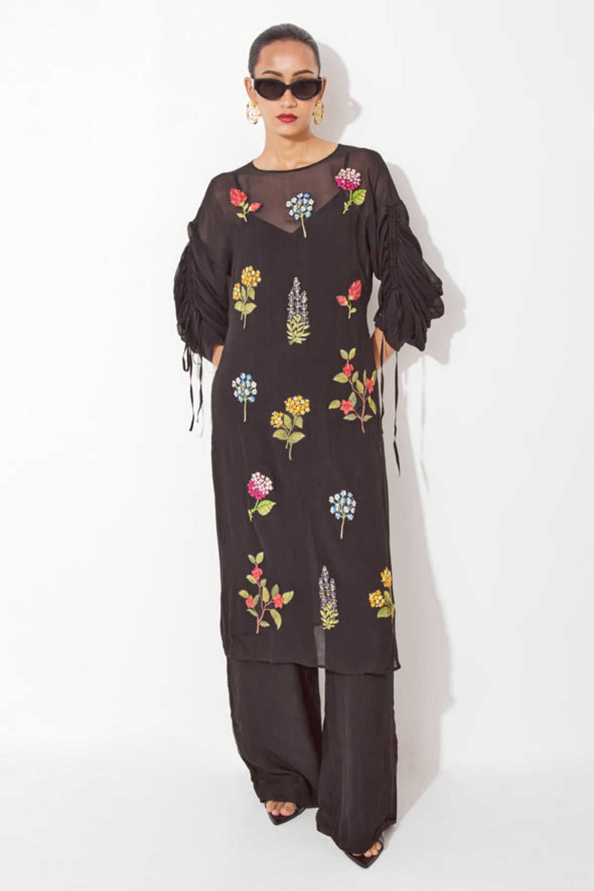 Ortiz Embroidered Tunic and Noir Jumpsuit