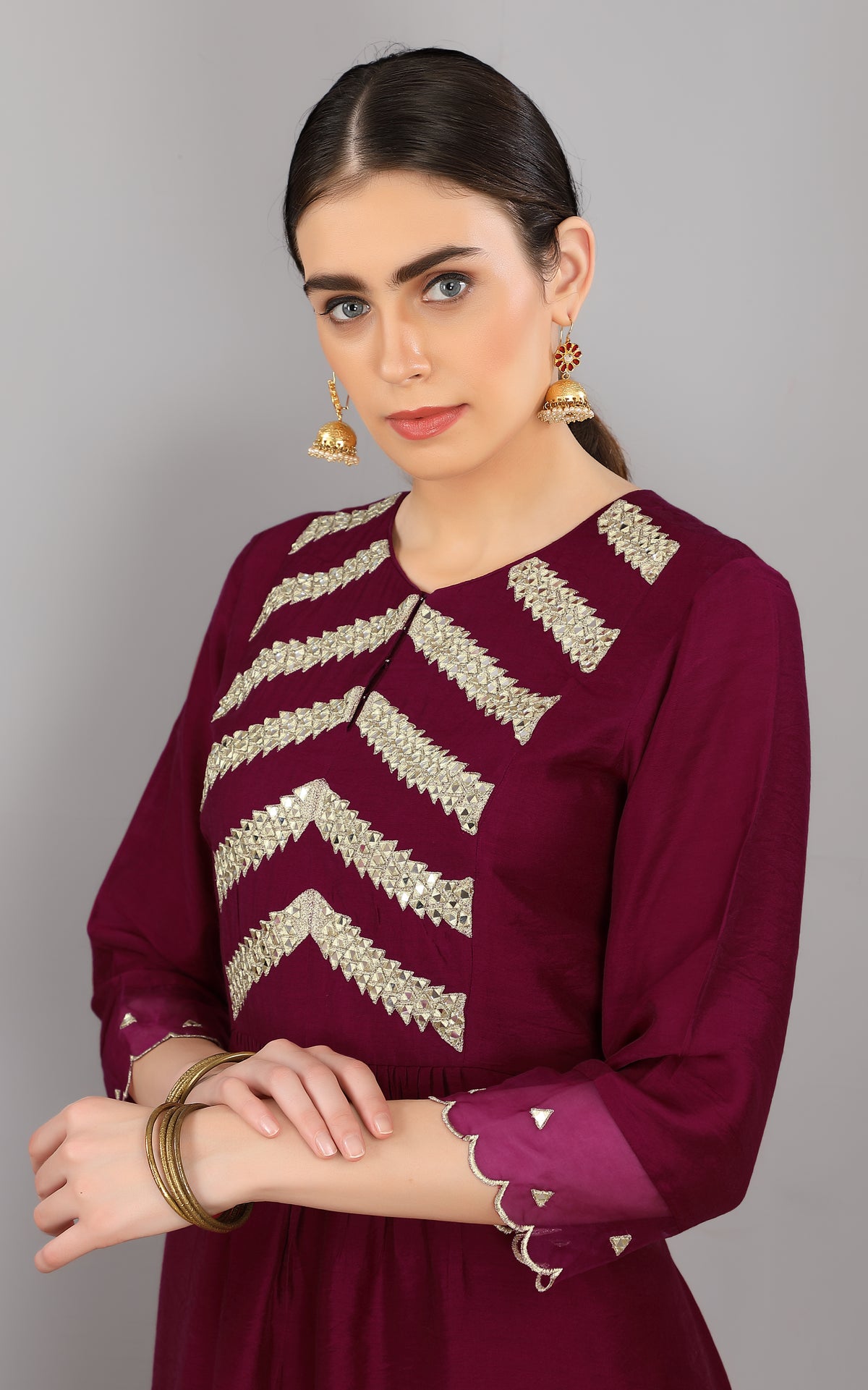 Ijaz a round neck kurta set