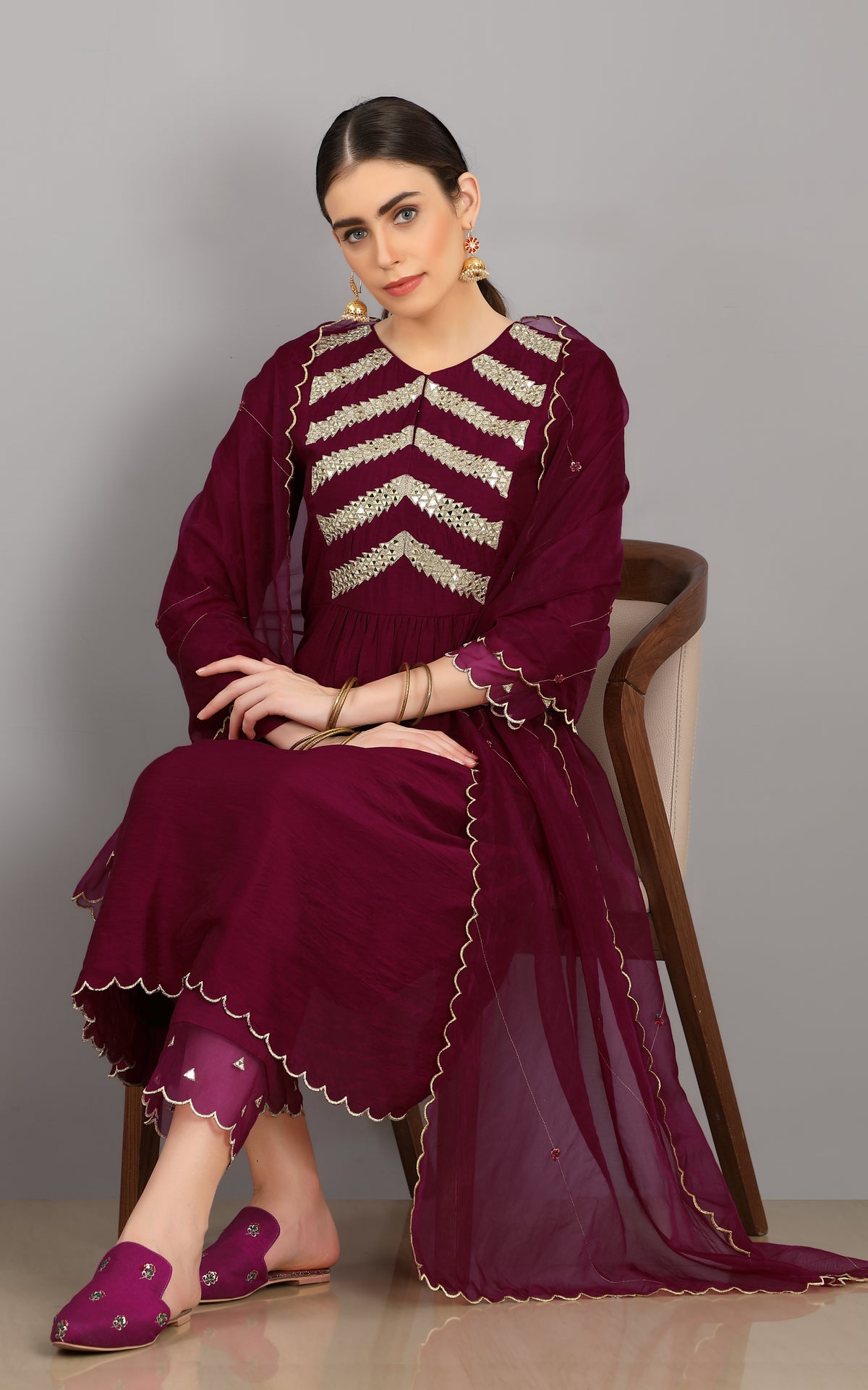 Ijaz a round neck kurta set