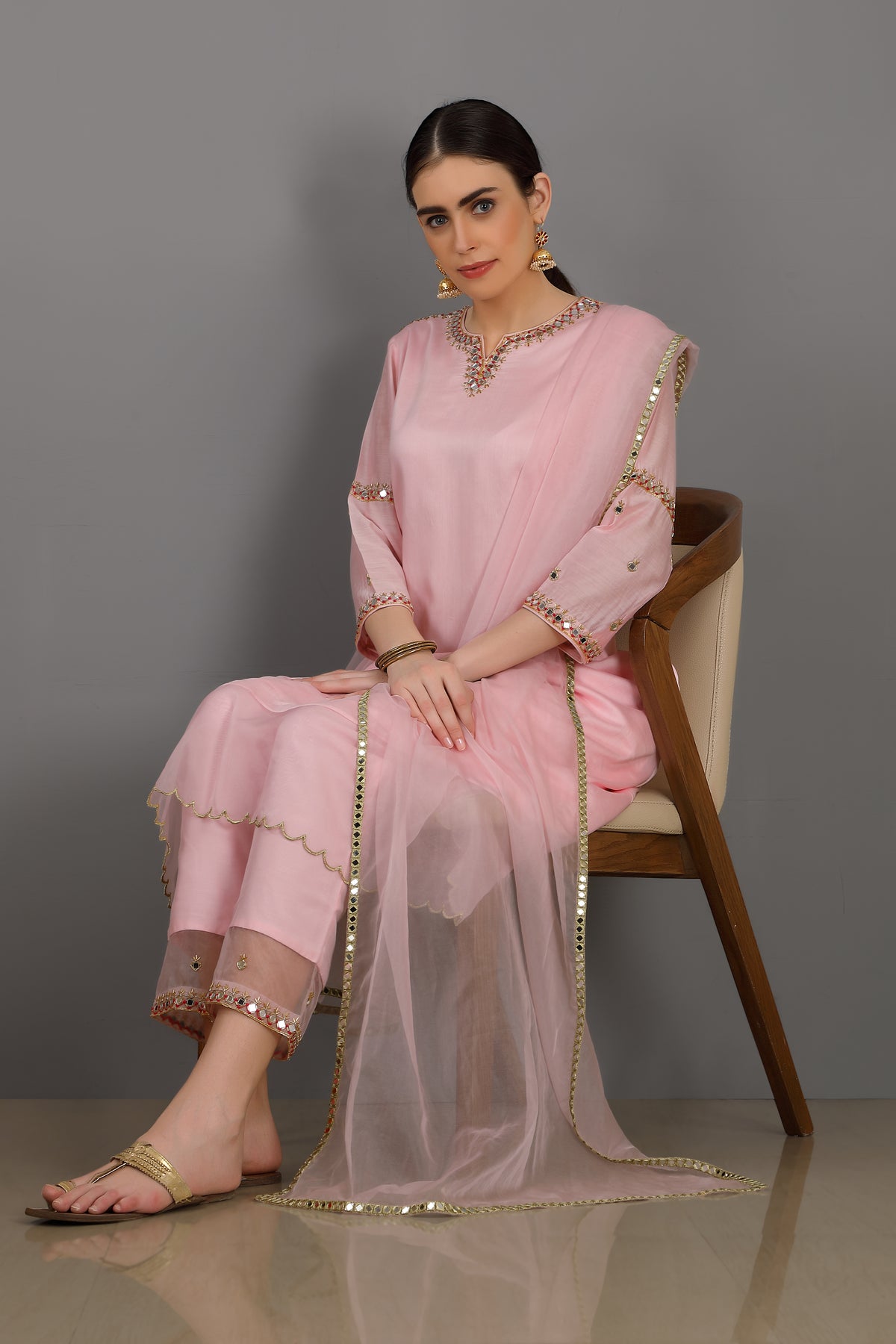 Ramaani round neck kurta set