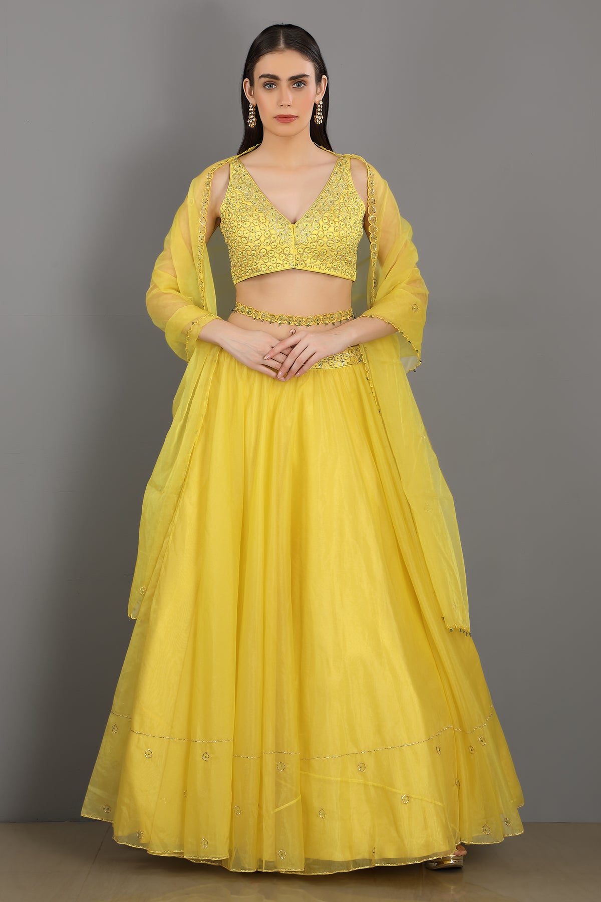 Dopahar embroidered lehenga set