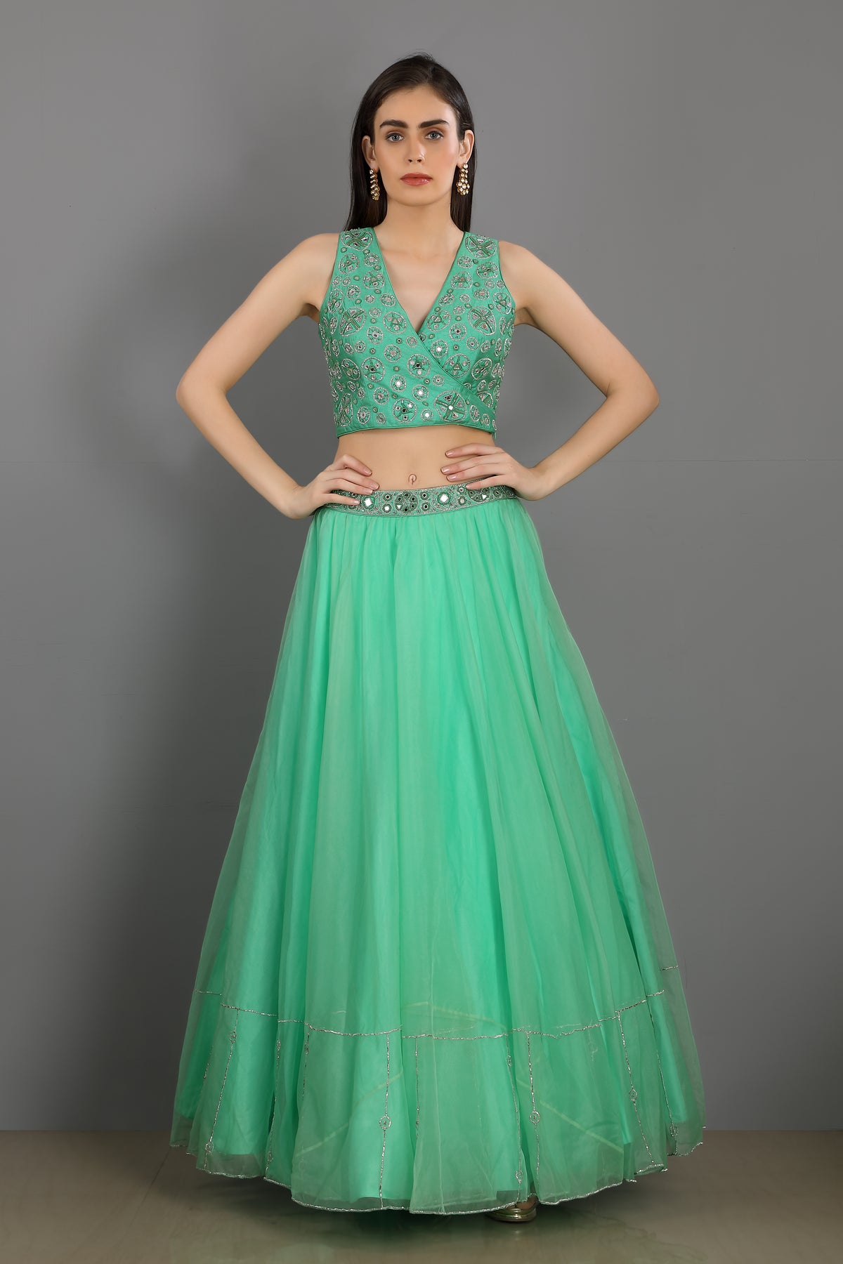 Chaman embroidered lehenga set