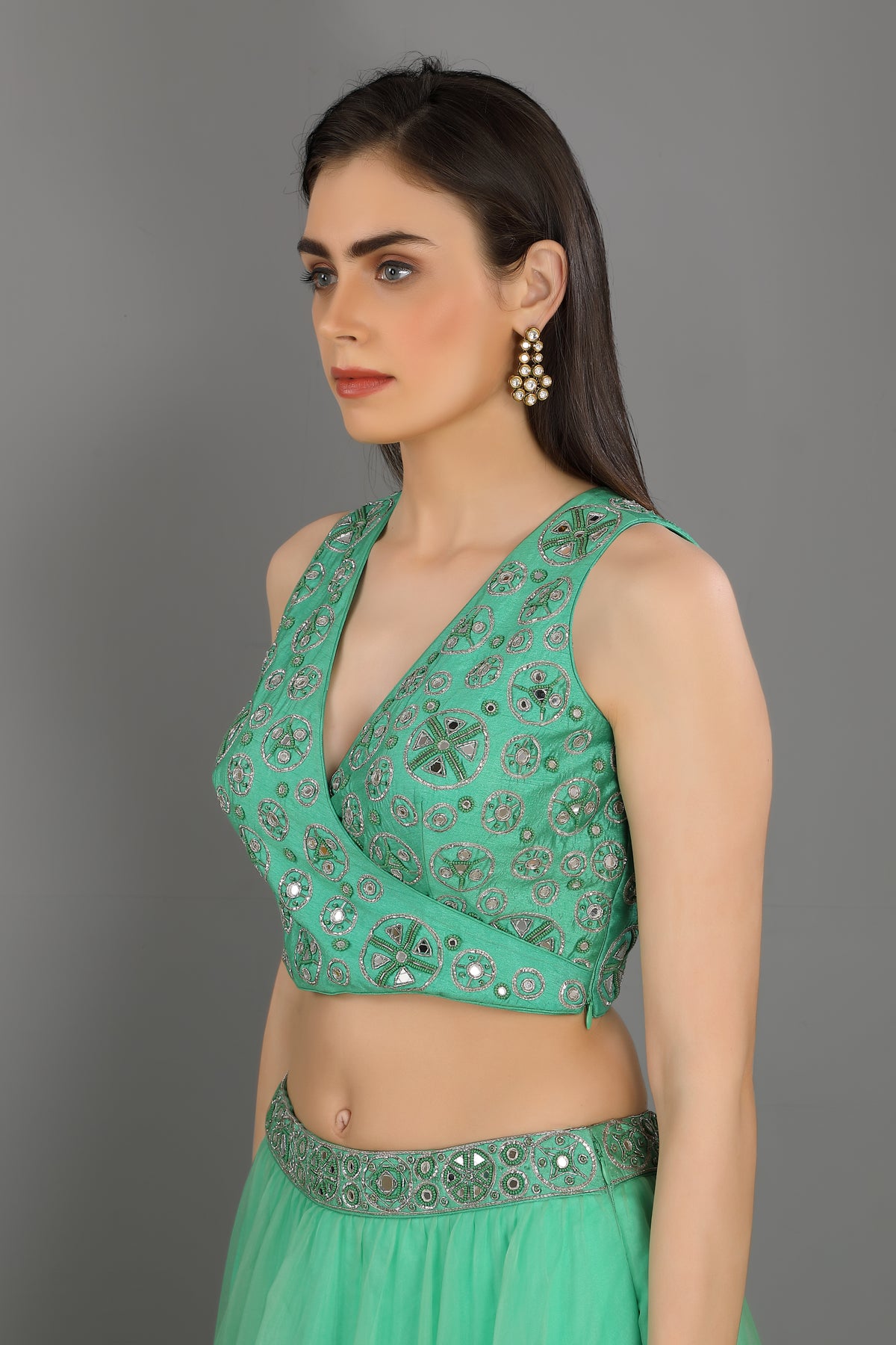 Chaman embroidered lehenga set