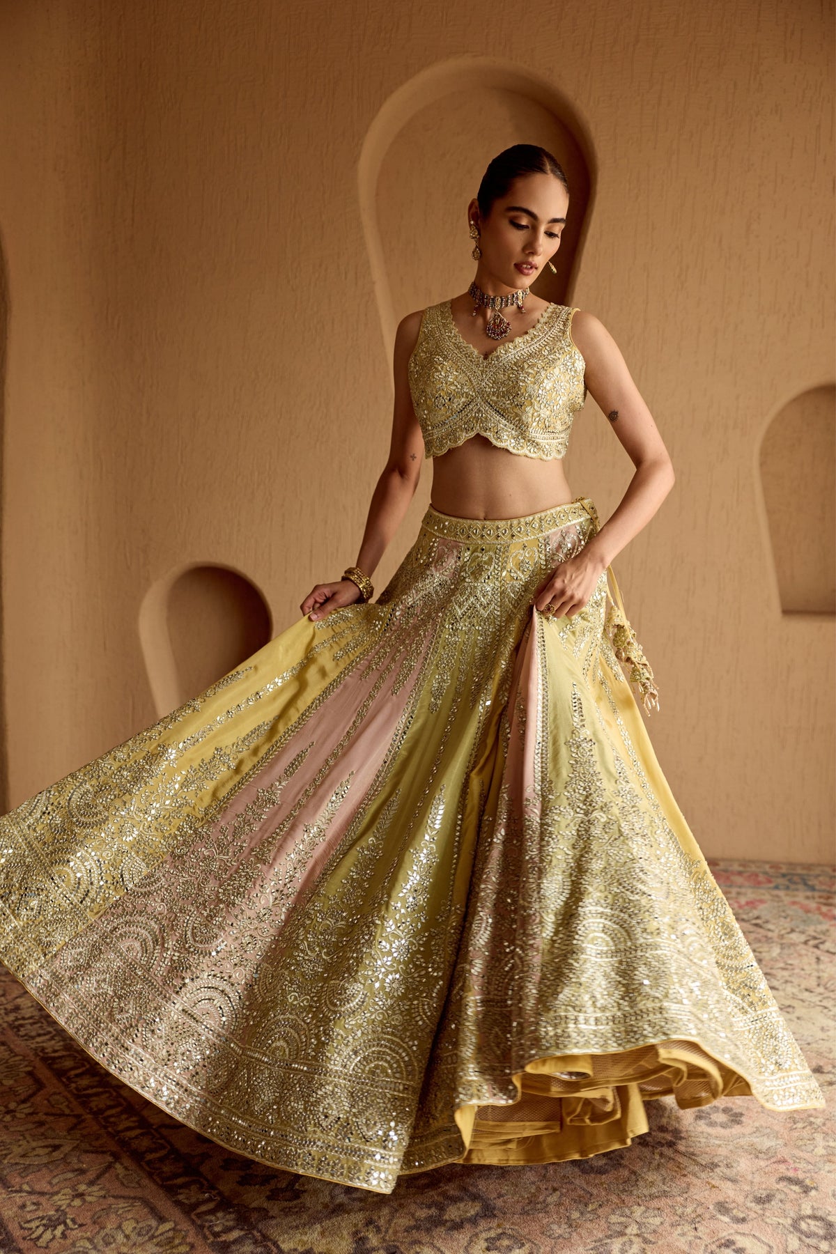 Tricolor Lehenga Set
