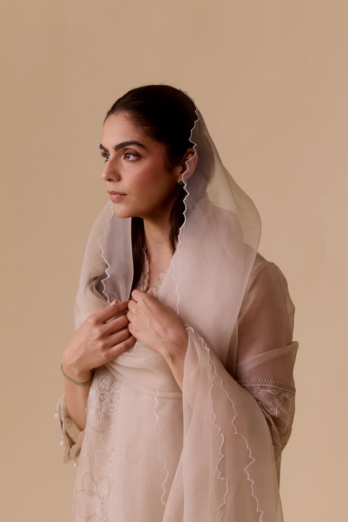 Farida Beige Kurta Set