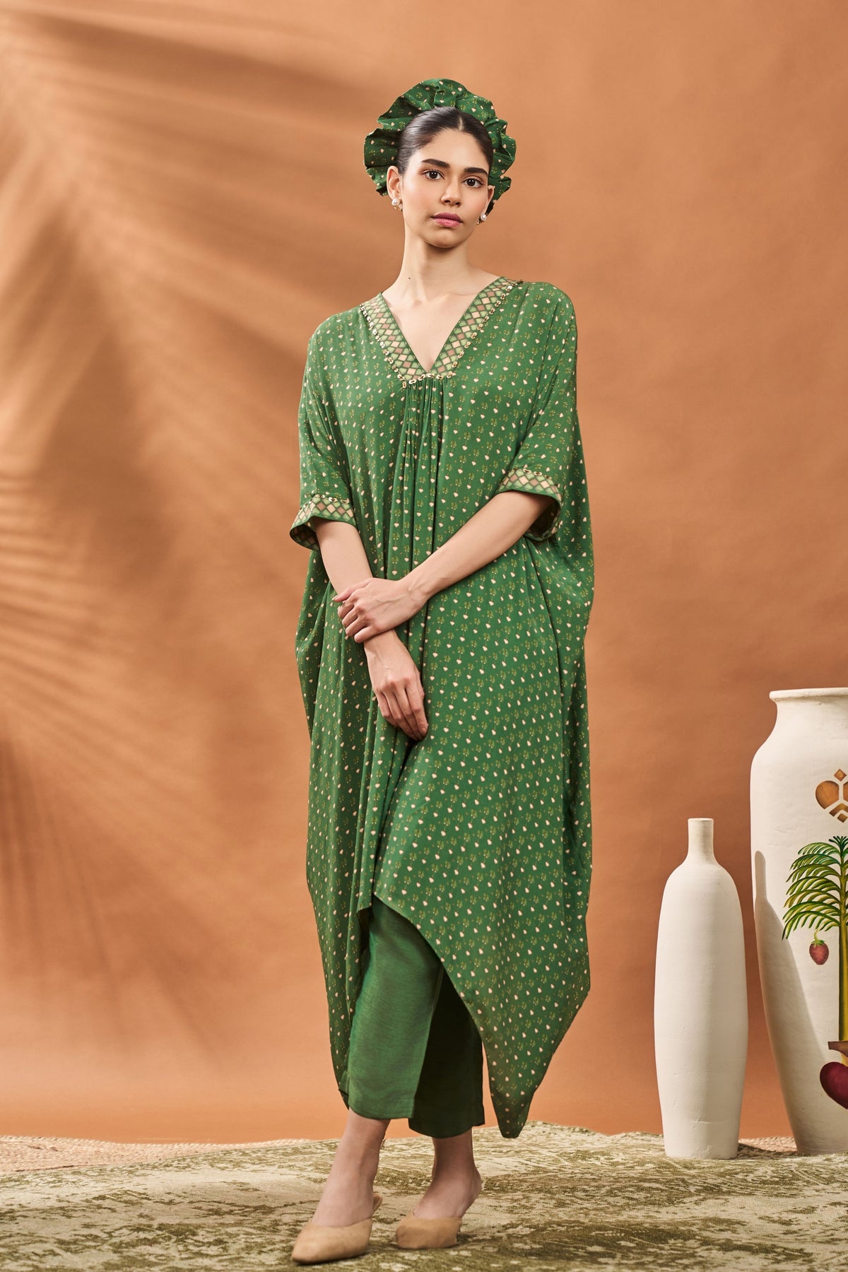 Green Tree of Hearts Tunic Set