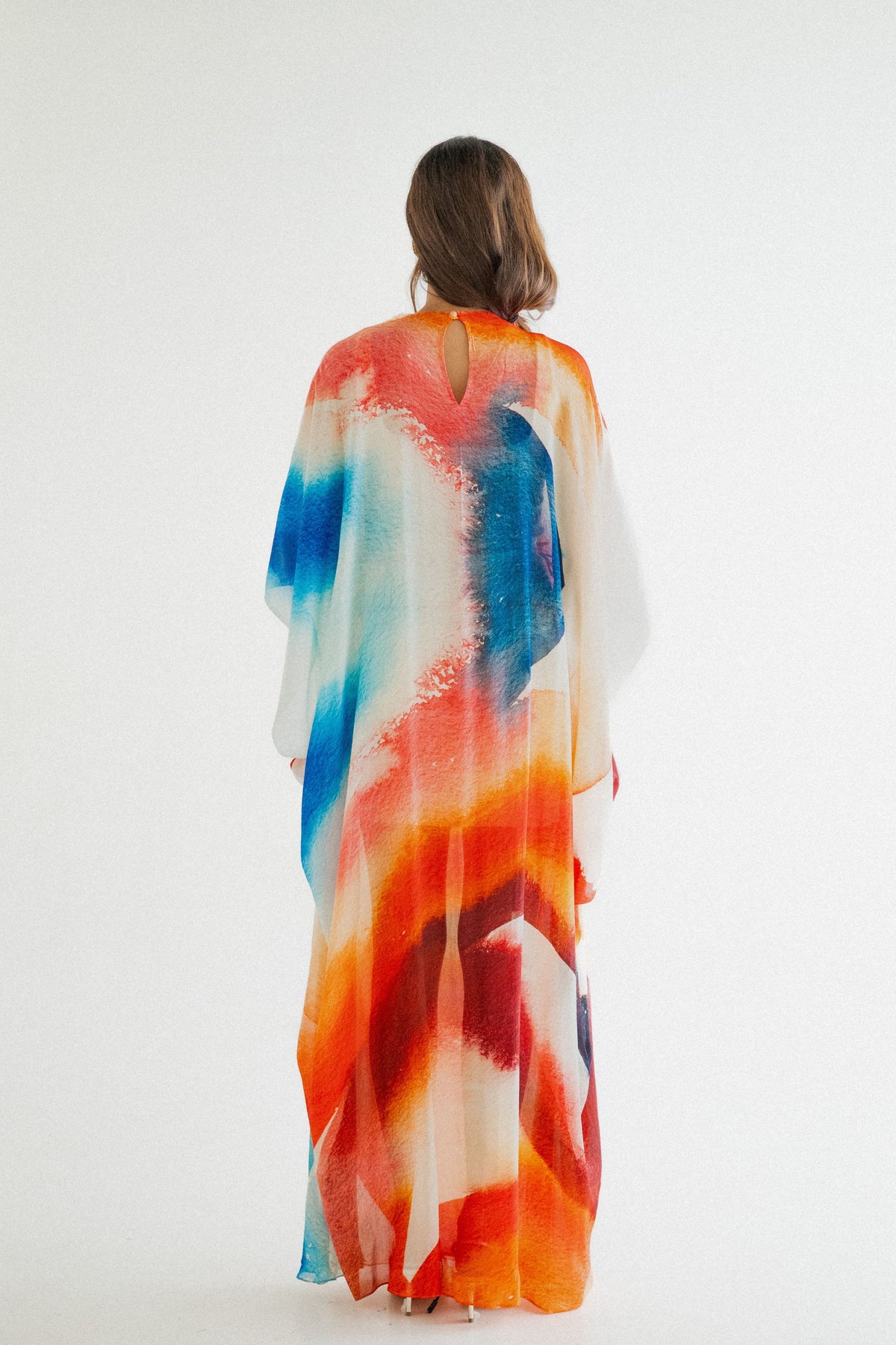 Tie Up Printed Kaftan
