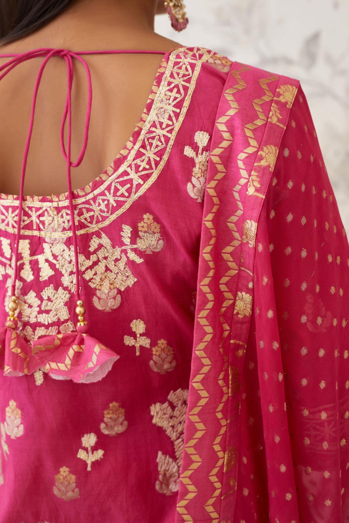 Magenta kurti lehenga set