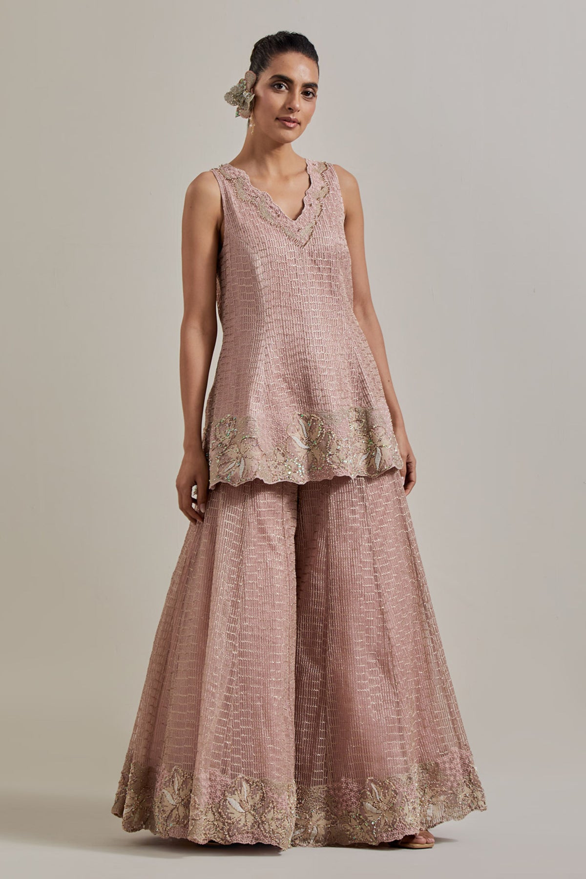 Pink Sharara Set
