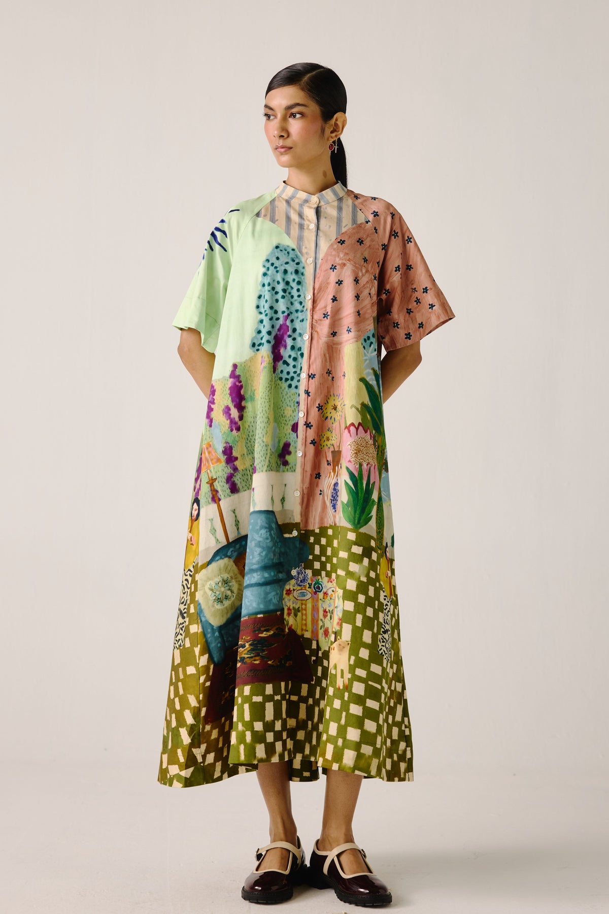 Fisherman A- Line Long Dress