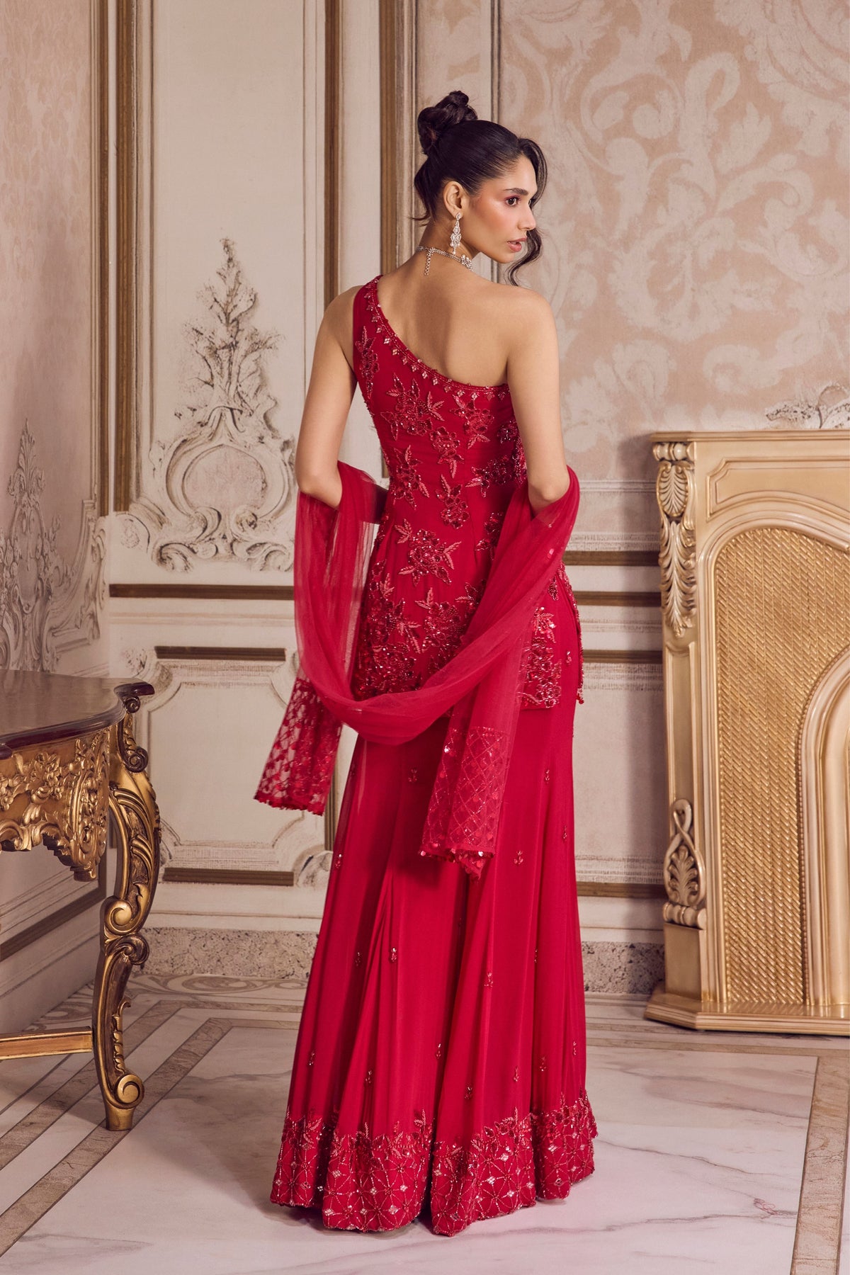 Magenta Short Kurta Set