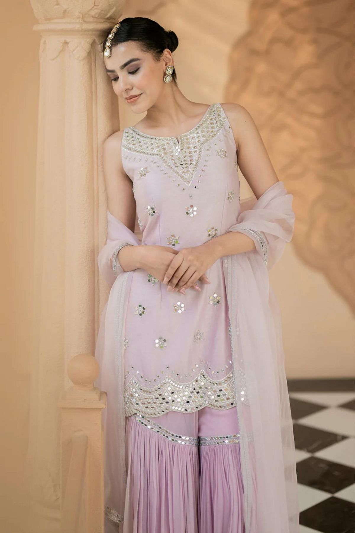 Lilac Sharara Set