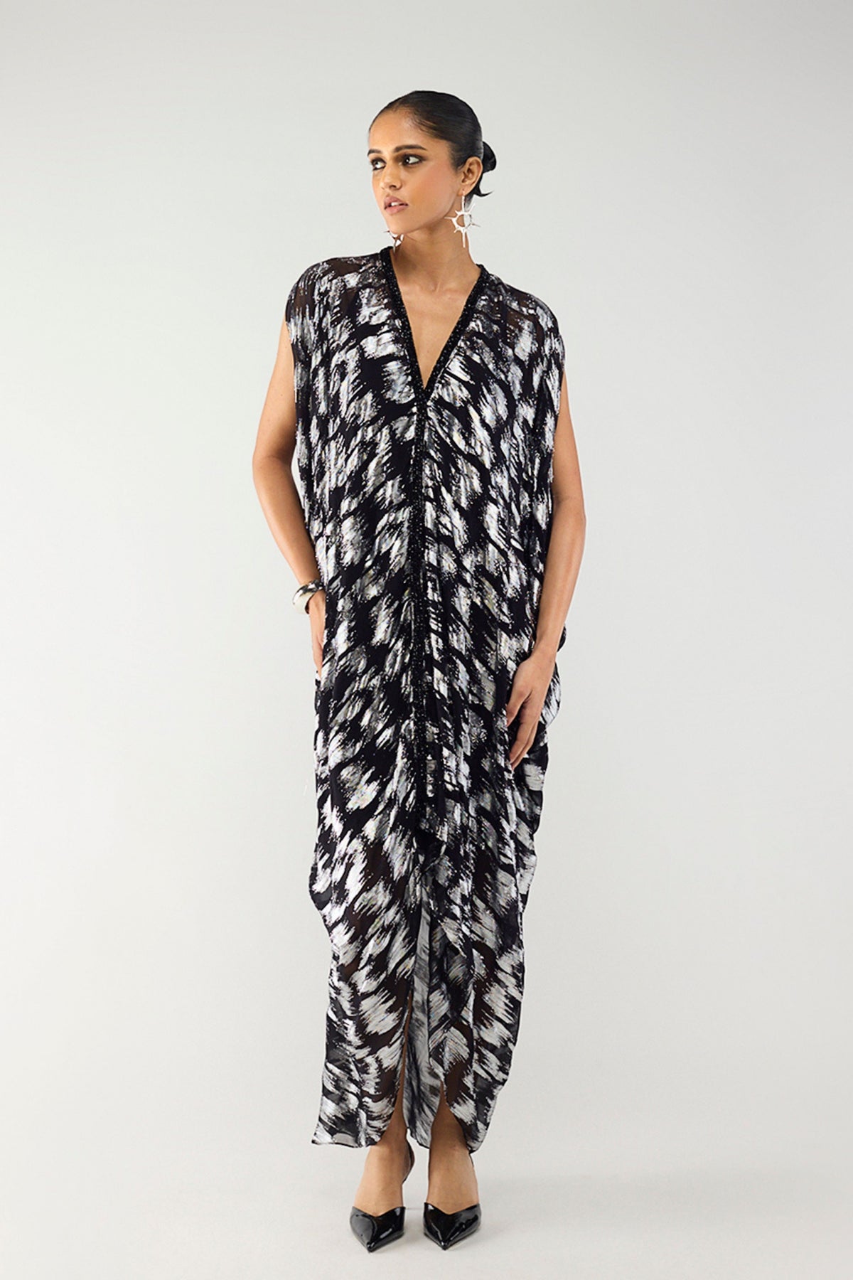 Black & Silver Kaftan