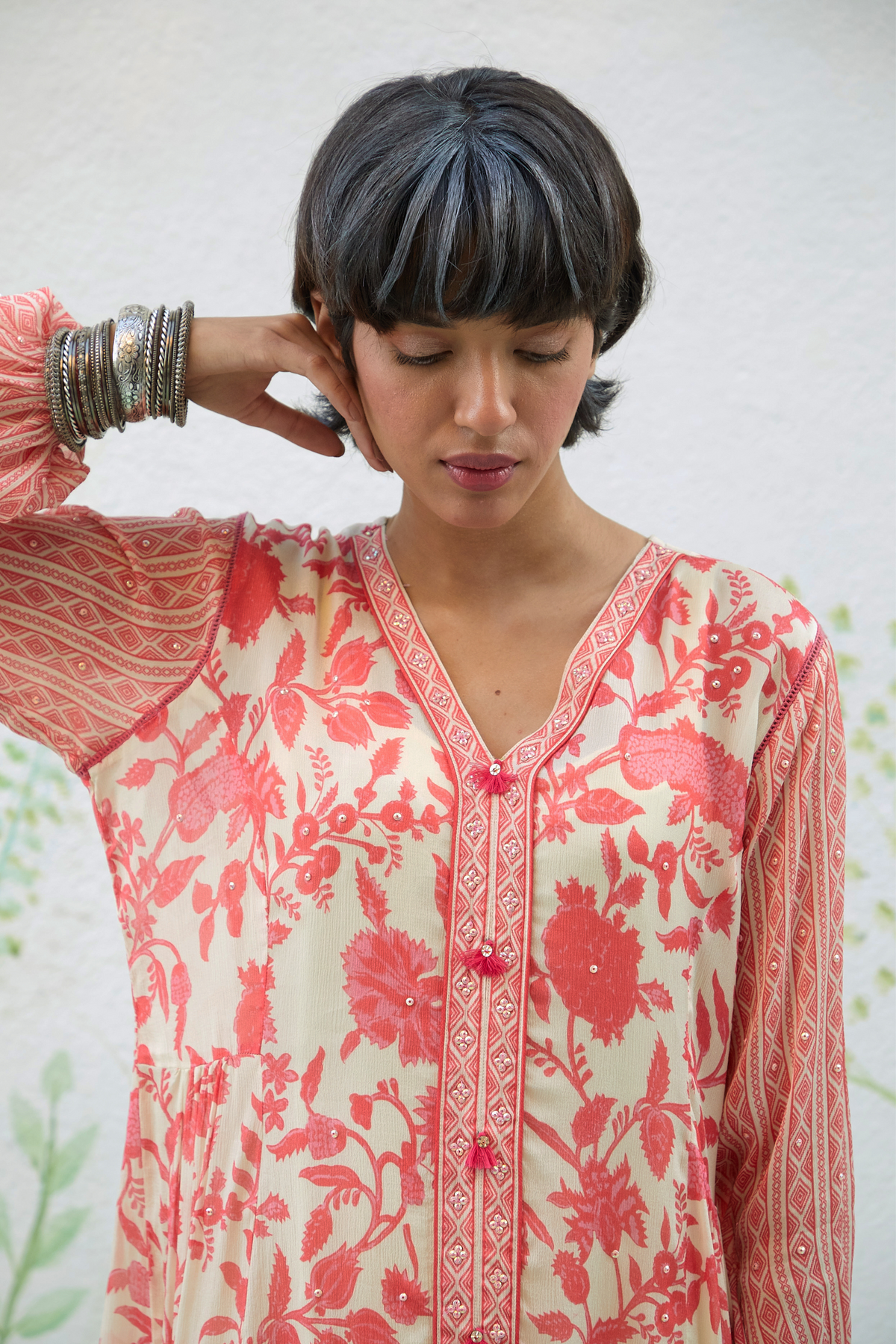 Playful Pink Printed Kurta Set