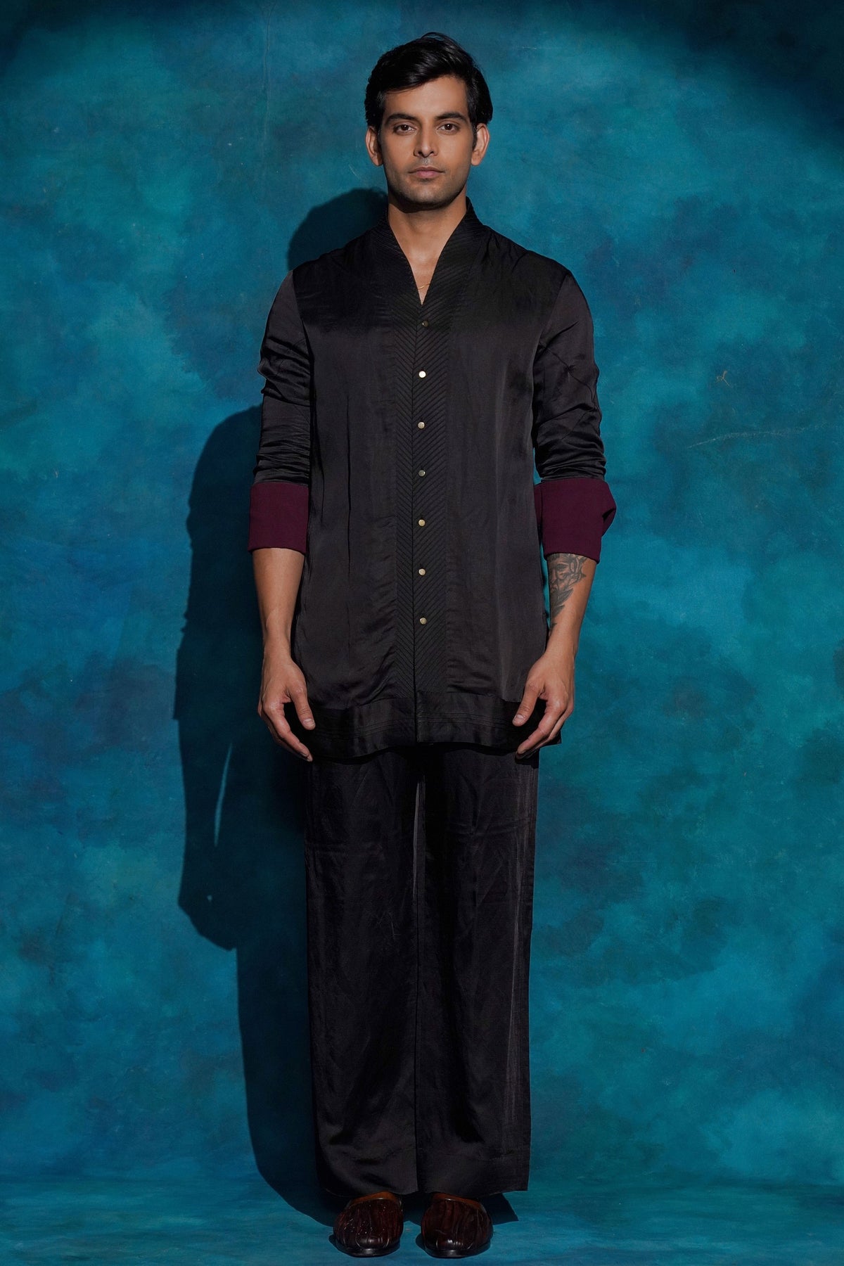 Black Bandhgala Set