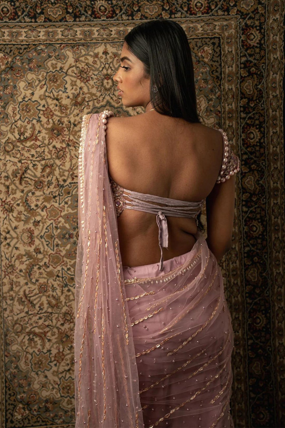 Pink Saree Set