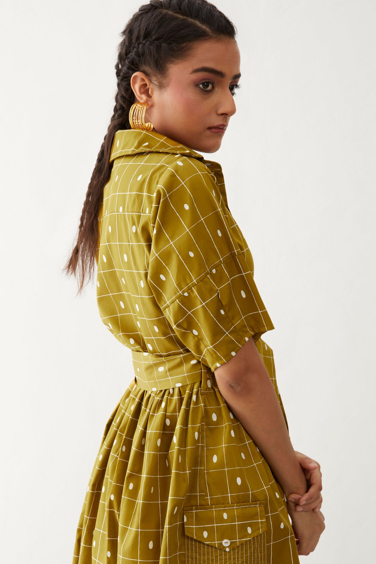 Olivia Dress In Checker Print