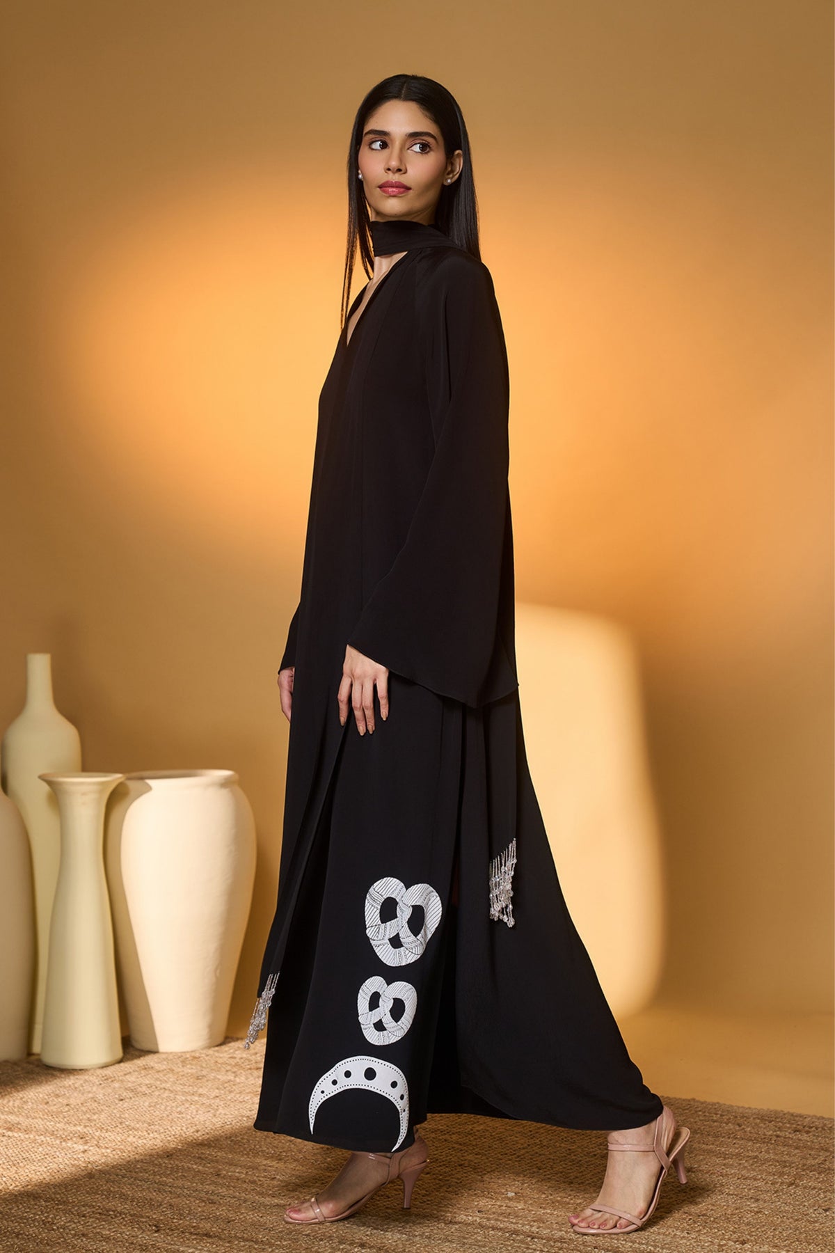 Black Midnight Snack Kaftan