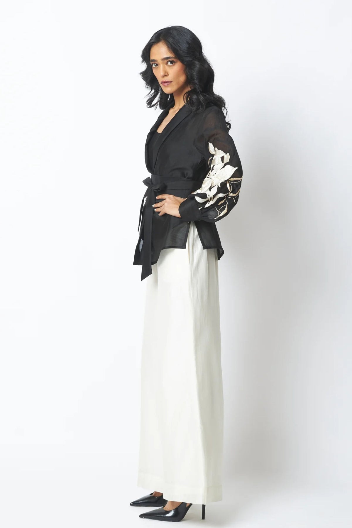 Black White Reva Blazer Set