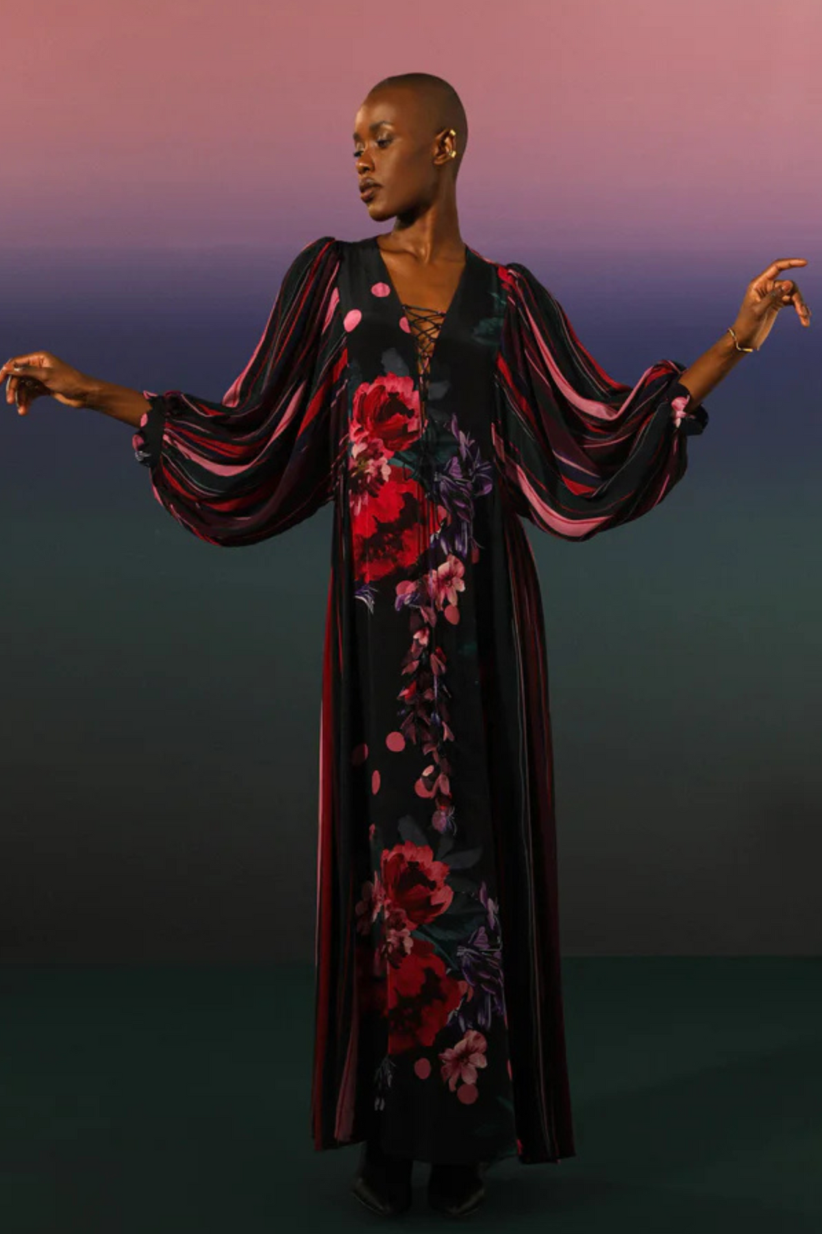 Garden Lines Kimono Dress