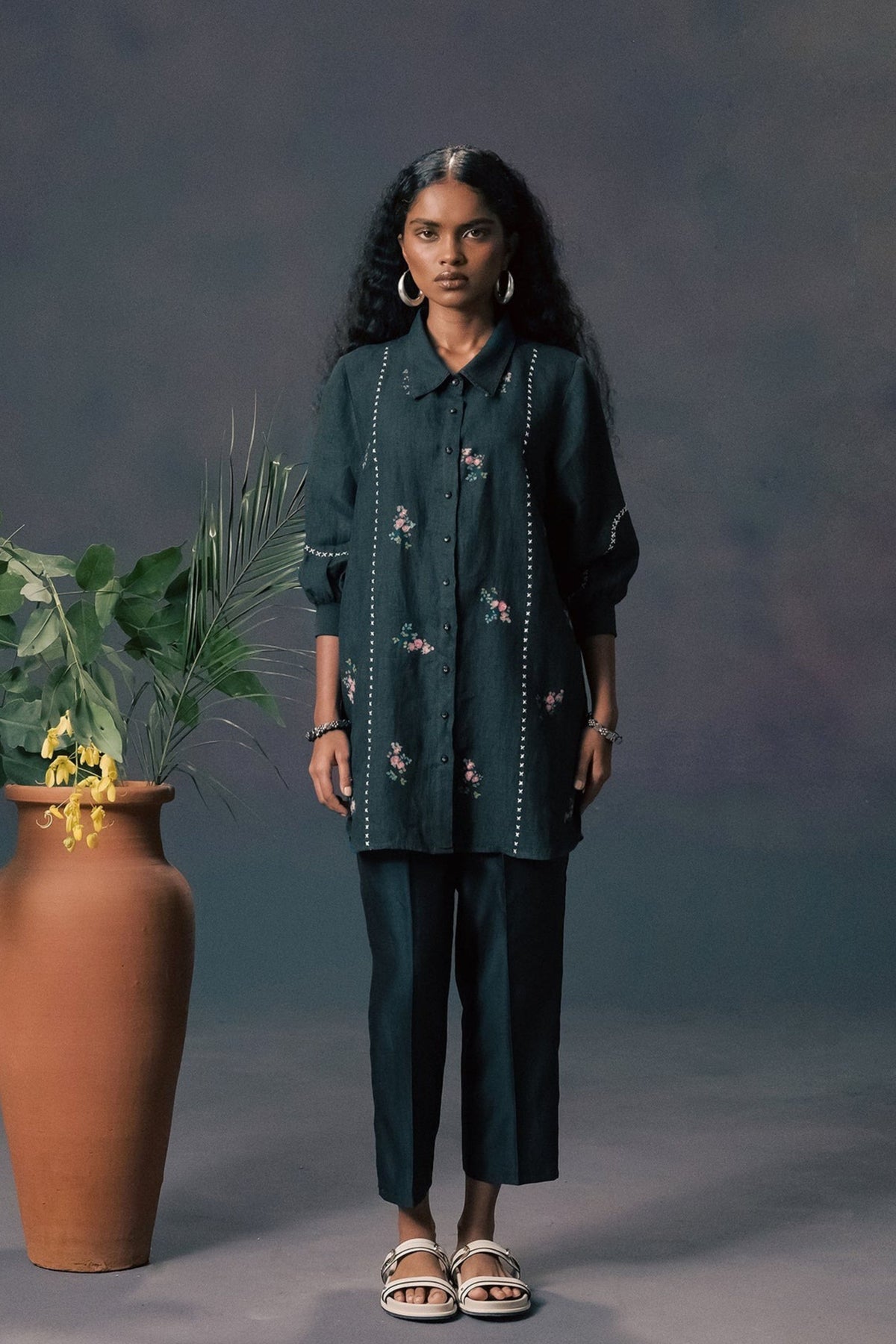 Mulberry Printed Chanderi Co-ord Set