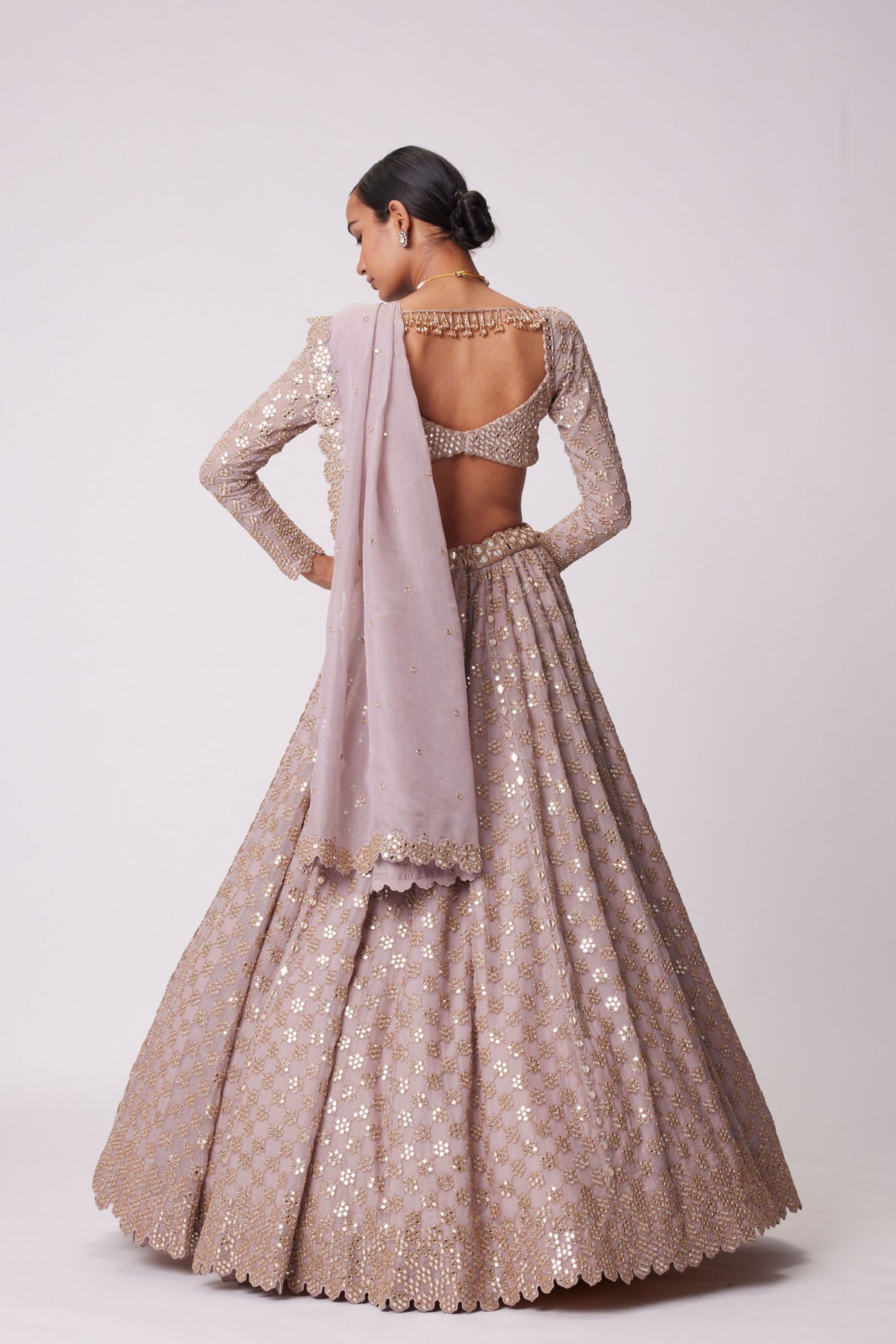 Ash Pink Lehenga Set