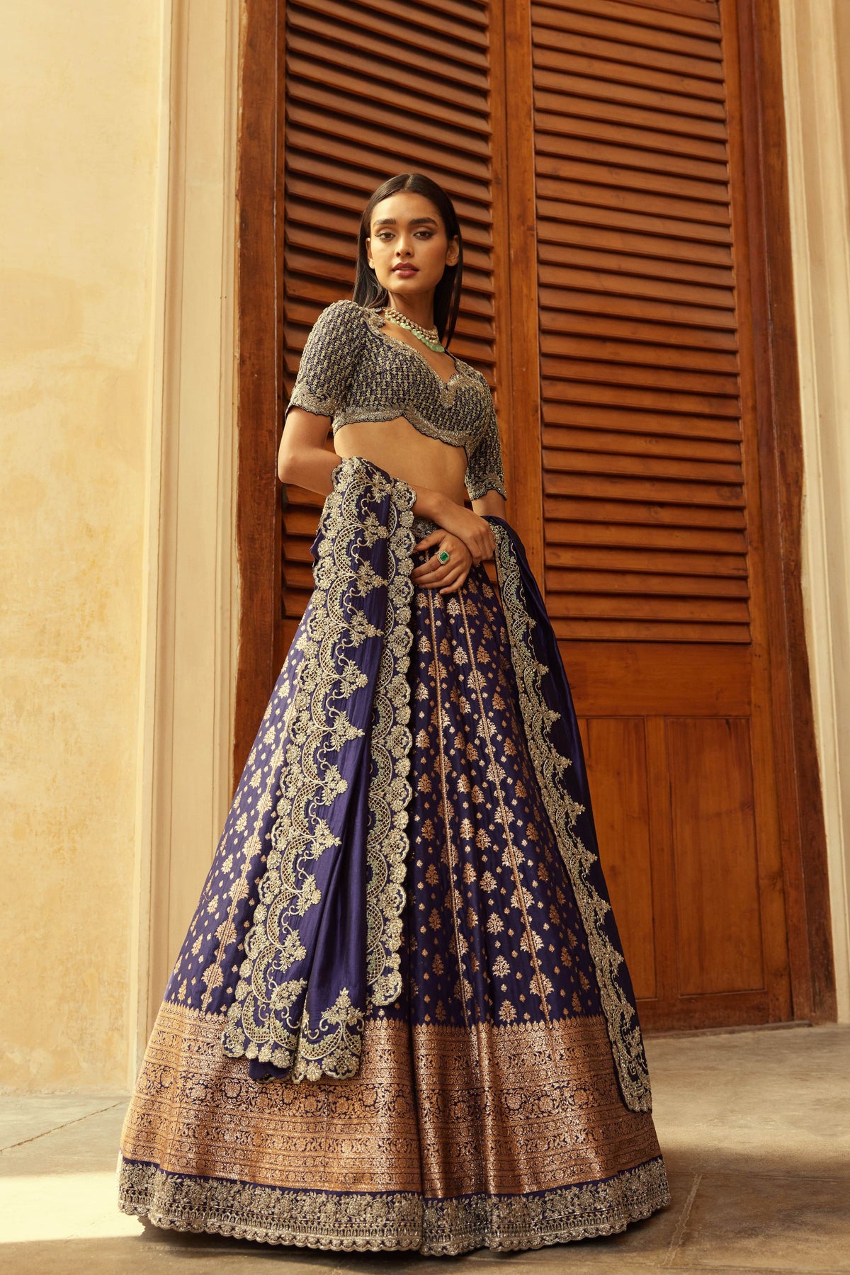 Embroidered Lehenga With Blouse and Dupatta