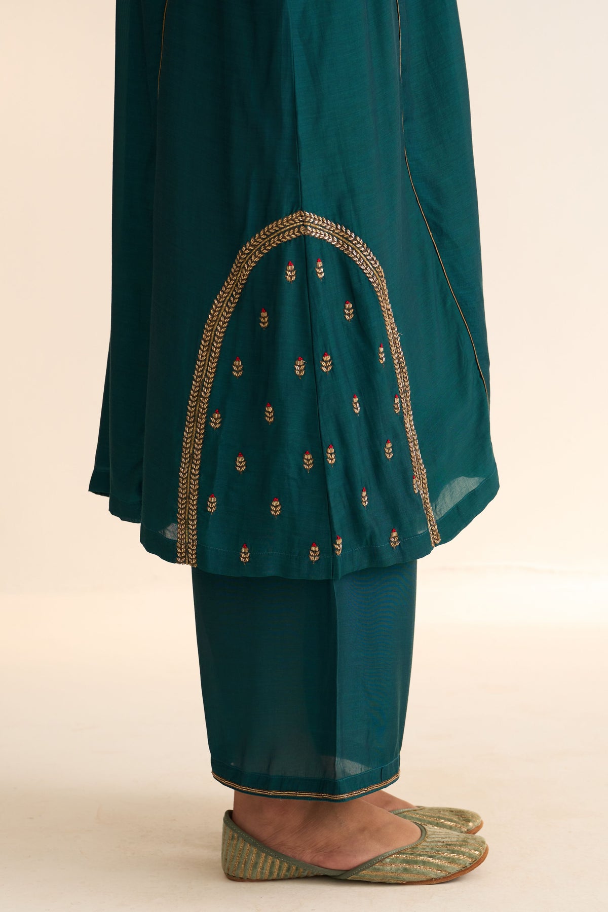 Kumud Teal Kurta