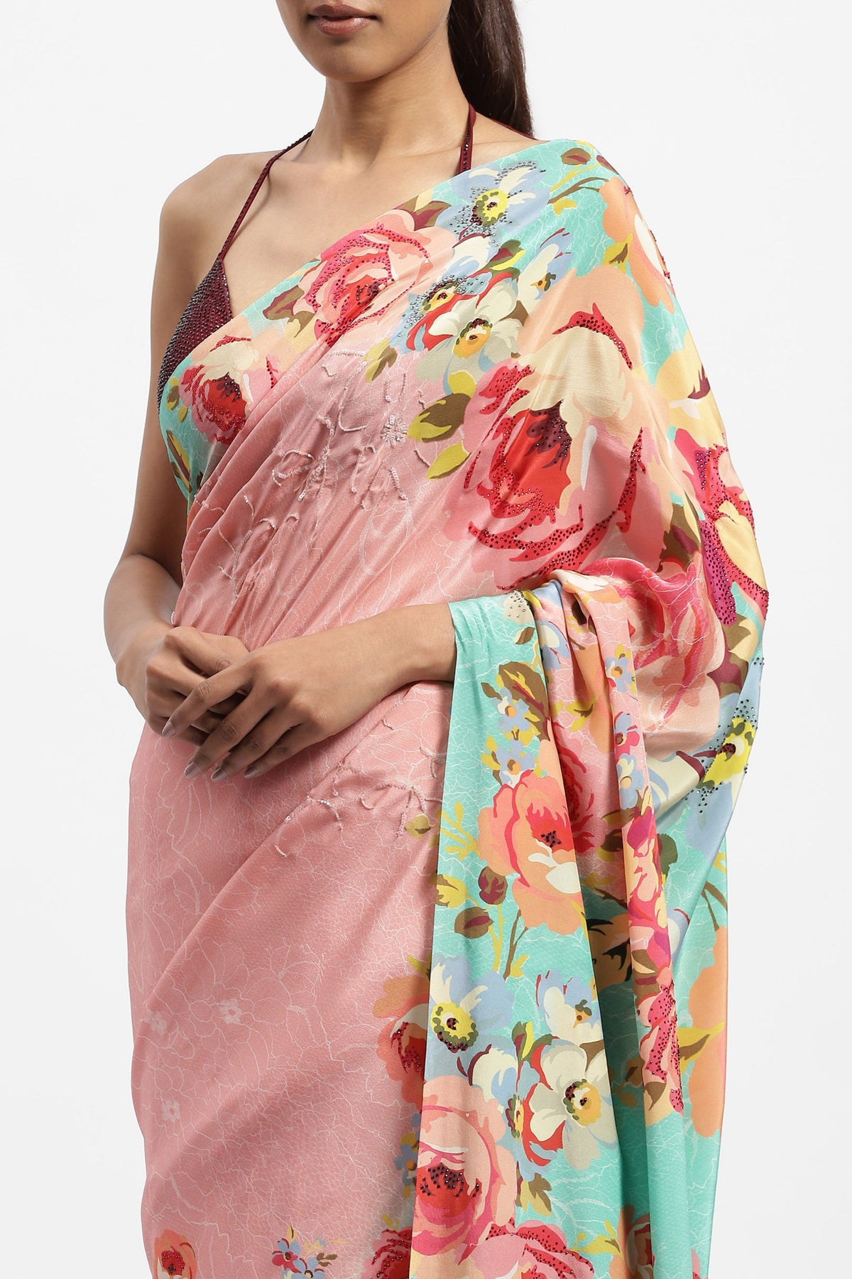 Sky&#39;s the Limit Embellished Saree
