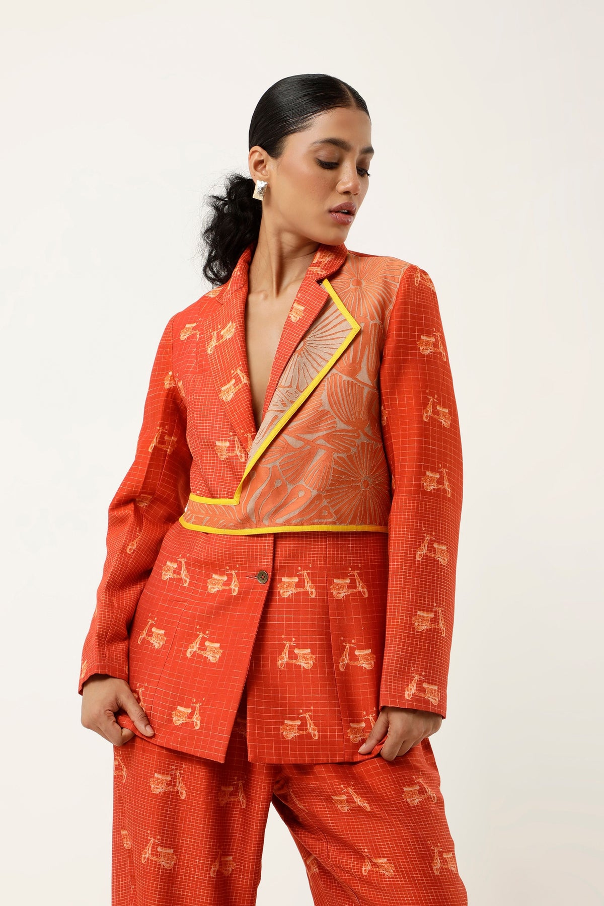 Rust Embroidered Co-ord Set
