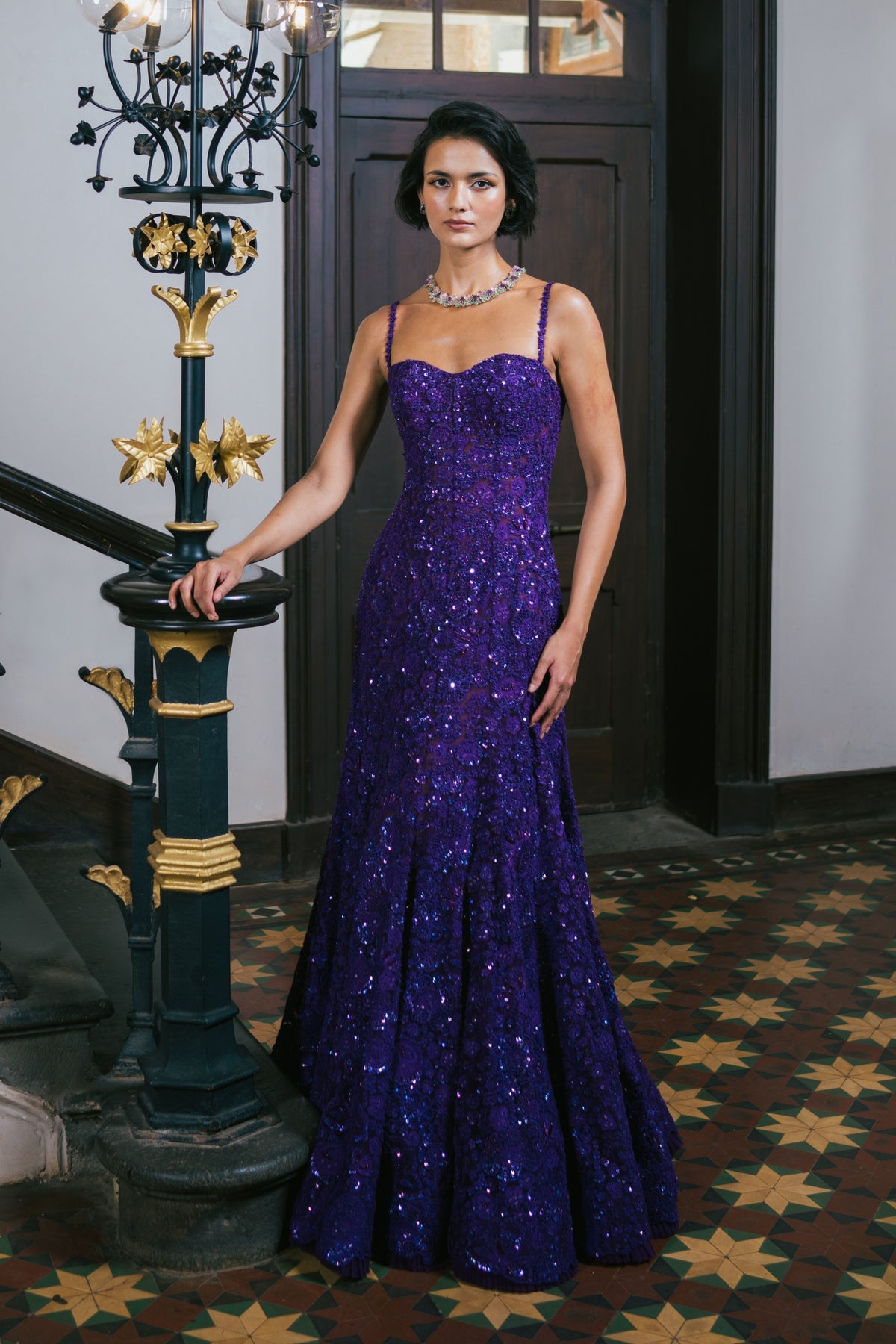 Cassia Gown With Cape