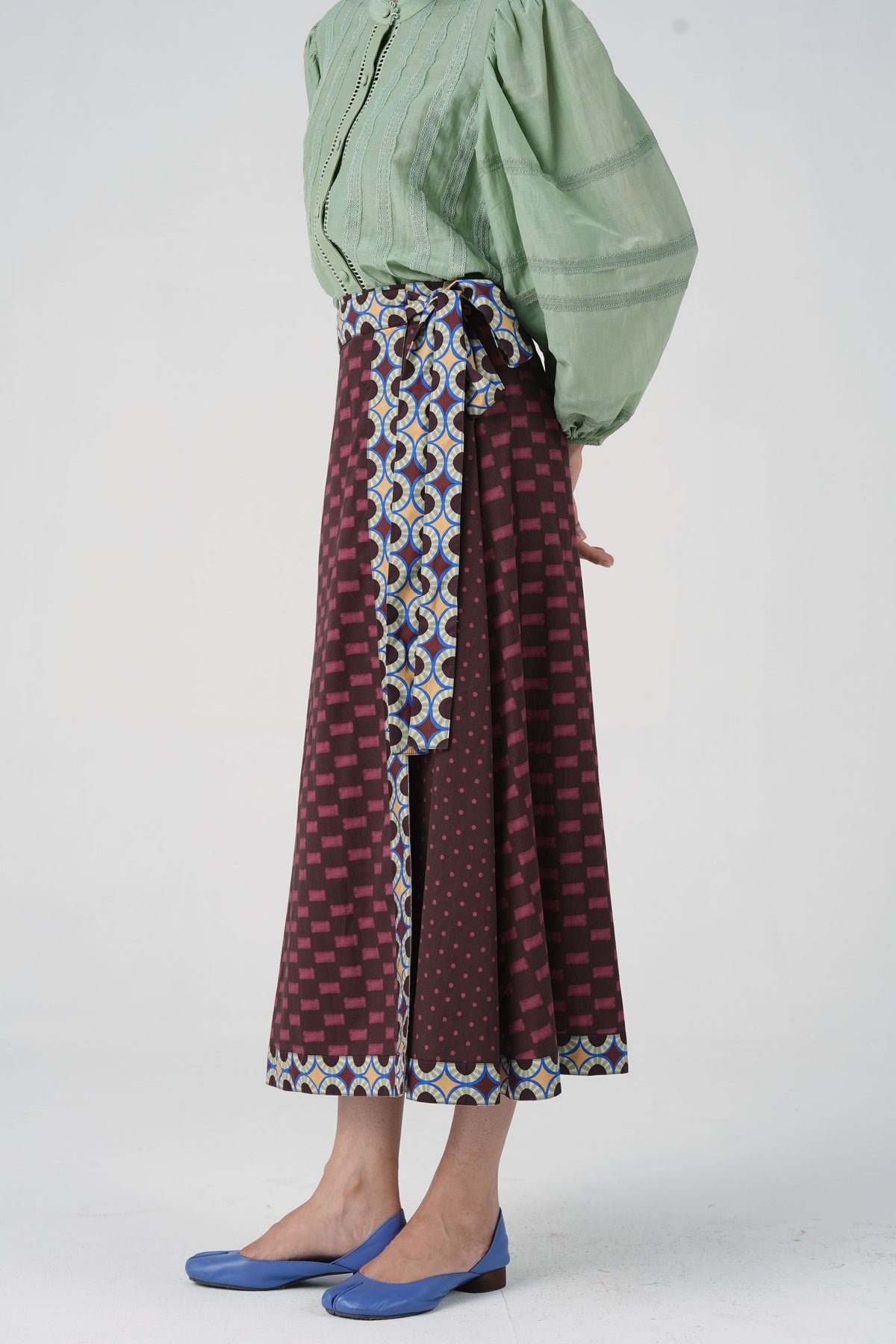 Brown Checks Skirt