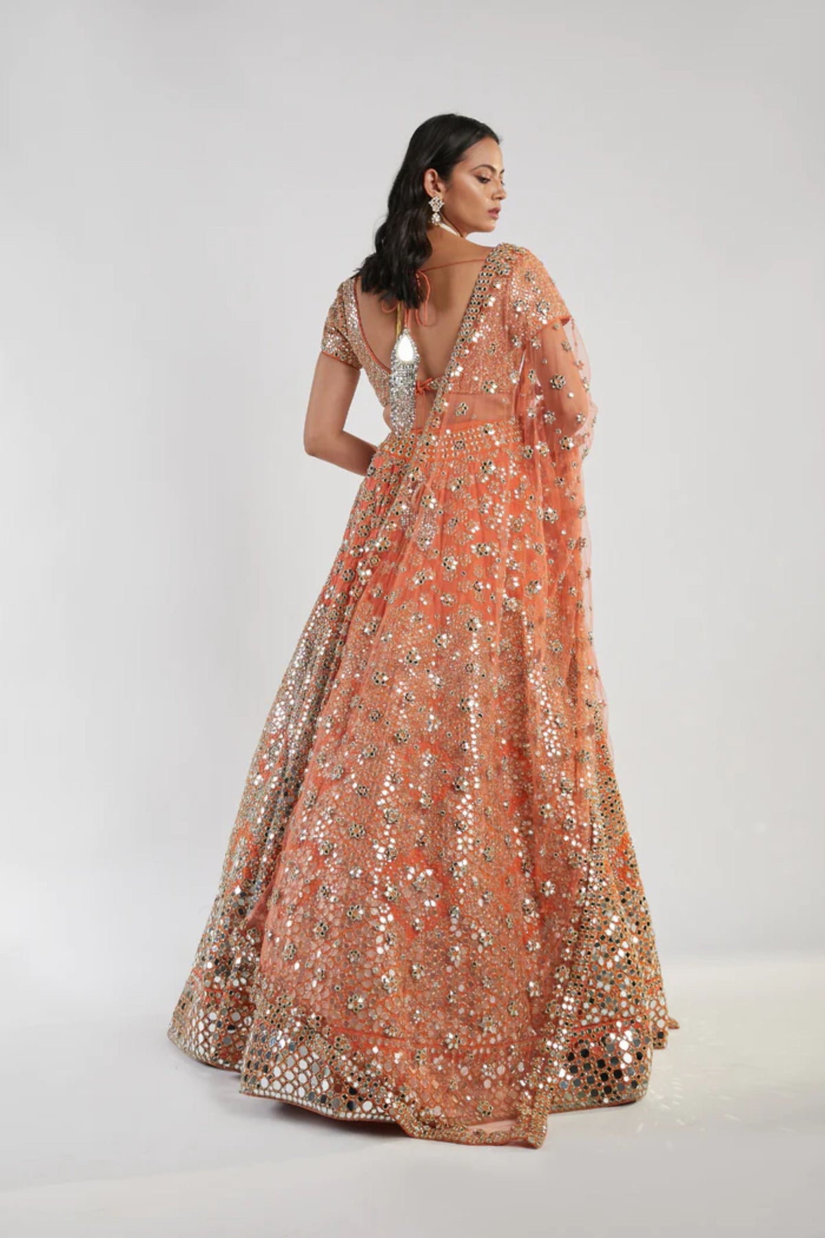 Orange lehenga set