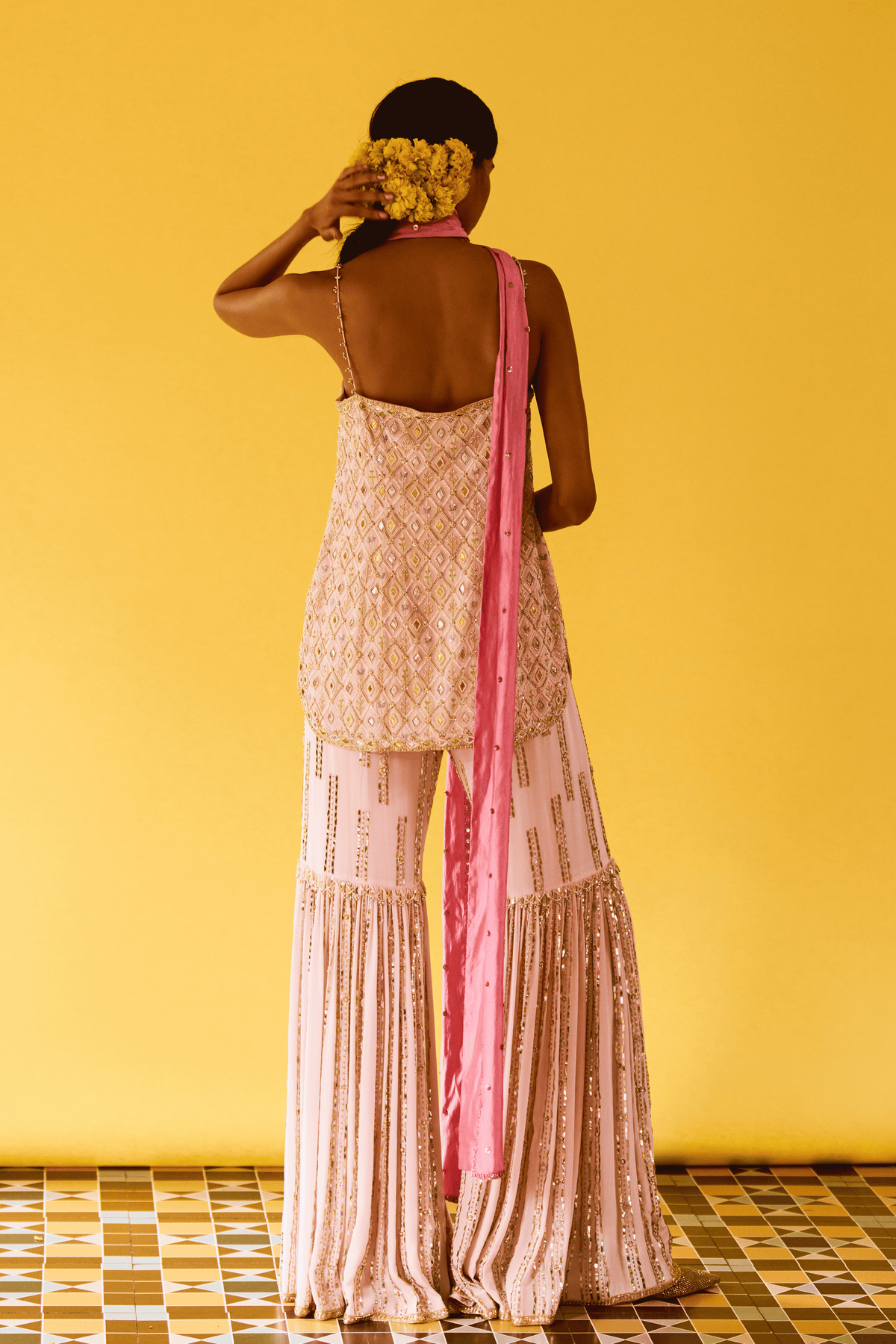 Pink Gharara Set
