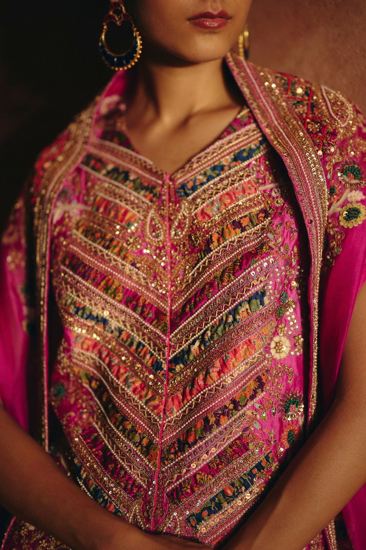 Gulrez Heavy Embroidered Cape Set