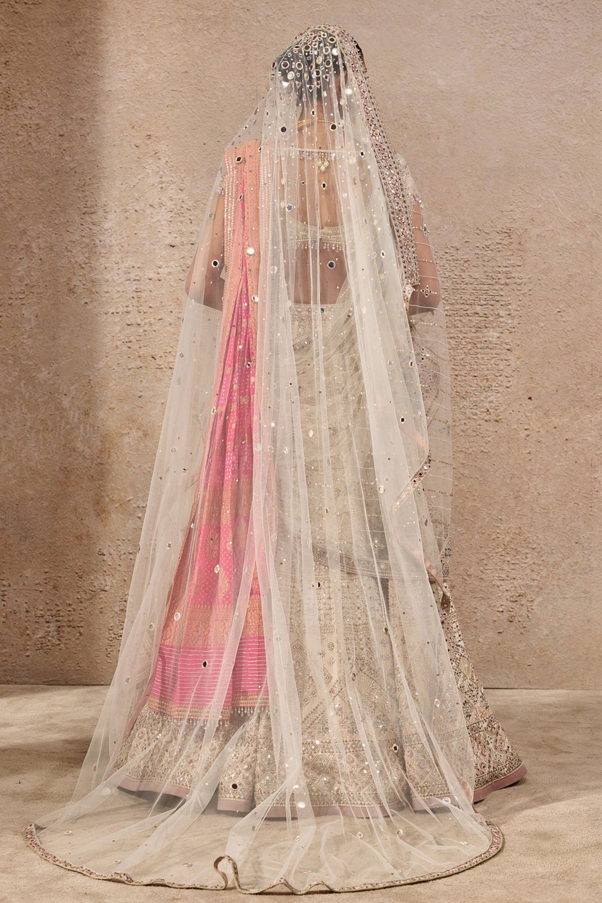 Ivory Hand Embroidered Lehenga Set
