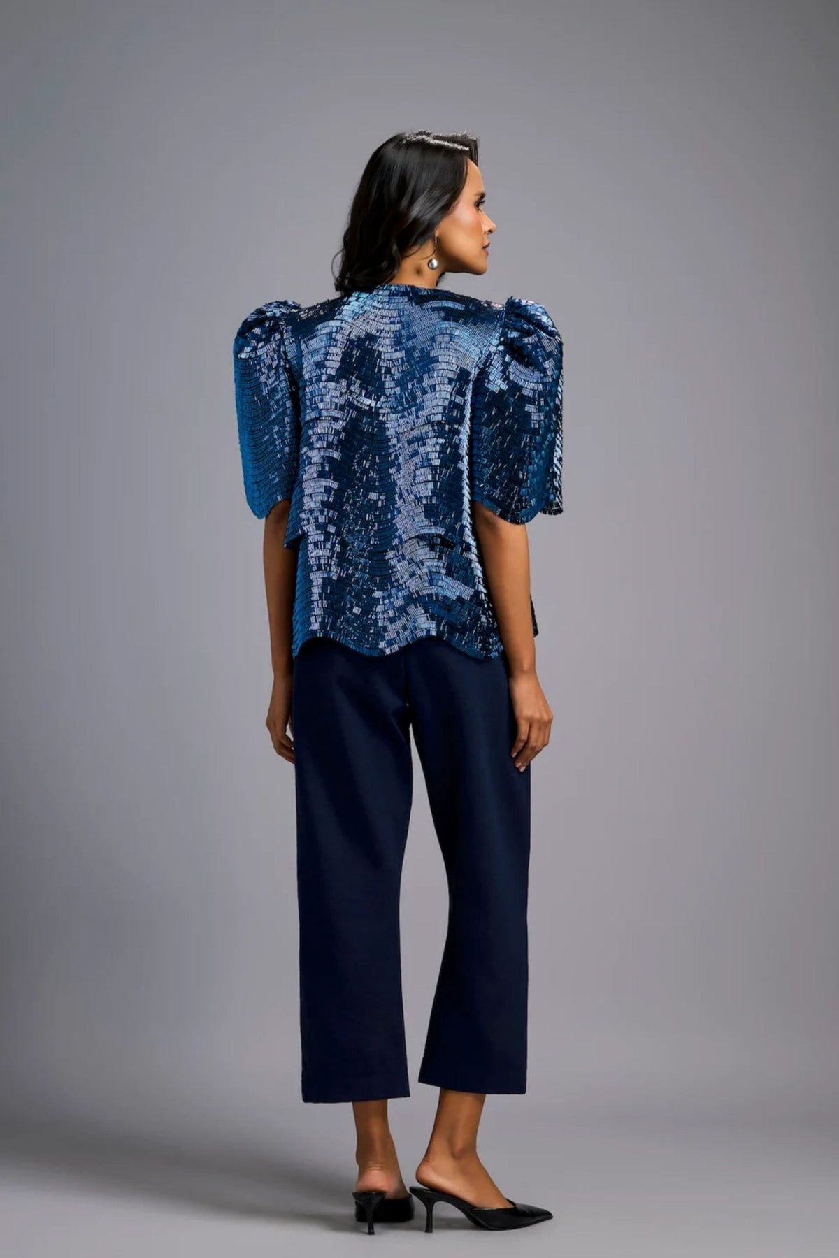 Sculptural Navy Co - ord Set - Deepika Arora - Elahe
