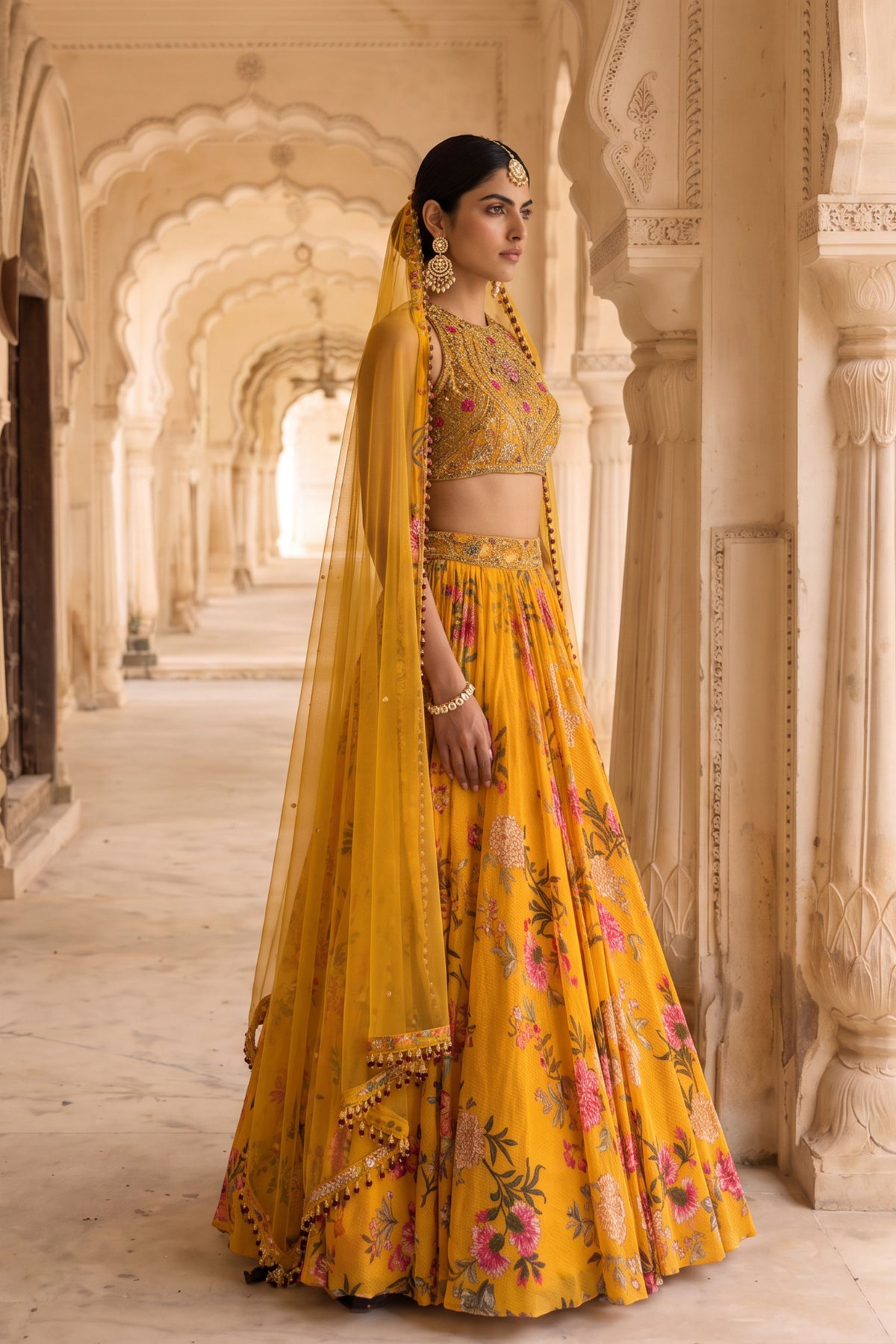 Genda Bag  Lehenga Set