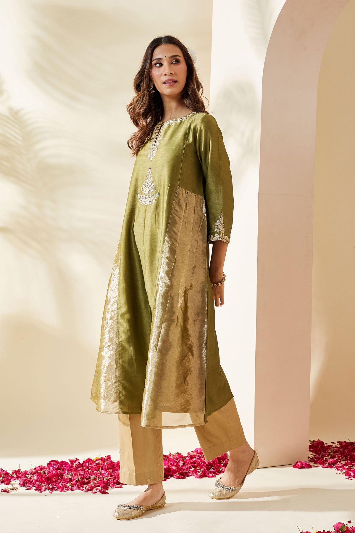 Olive Green Mehreen Kurta Set