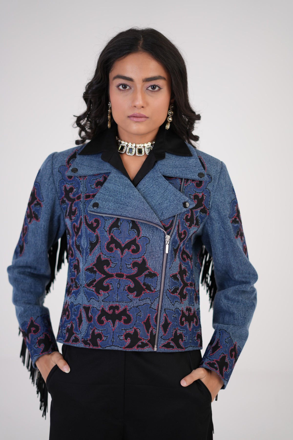 Artful Denim Statement Jacket
