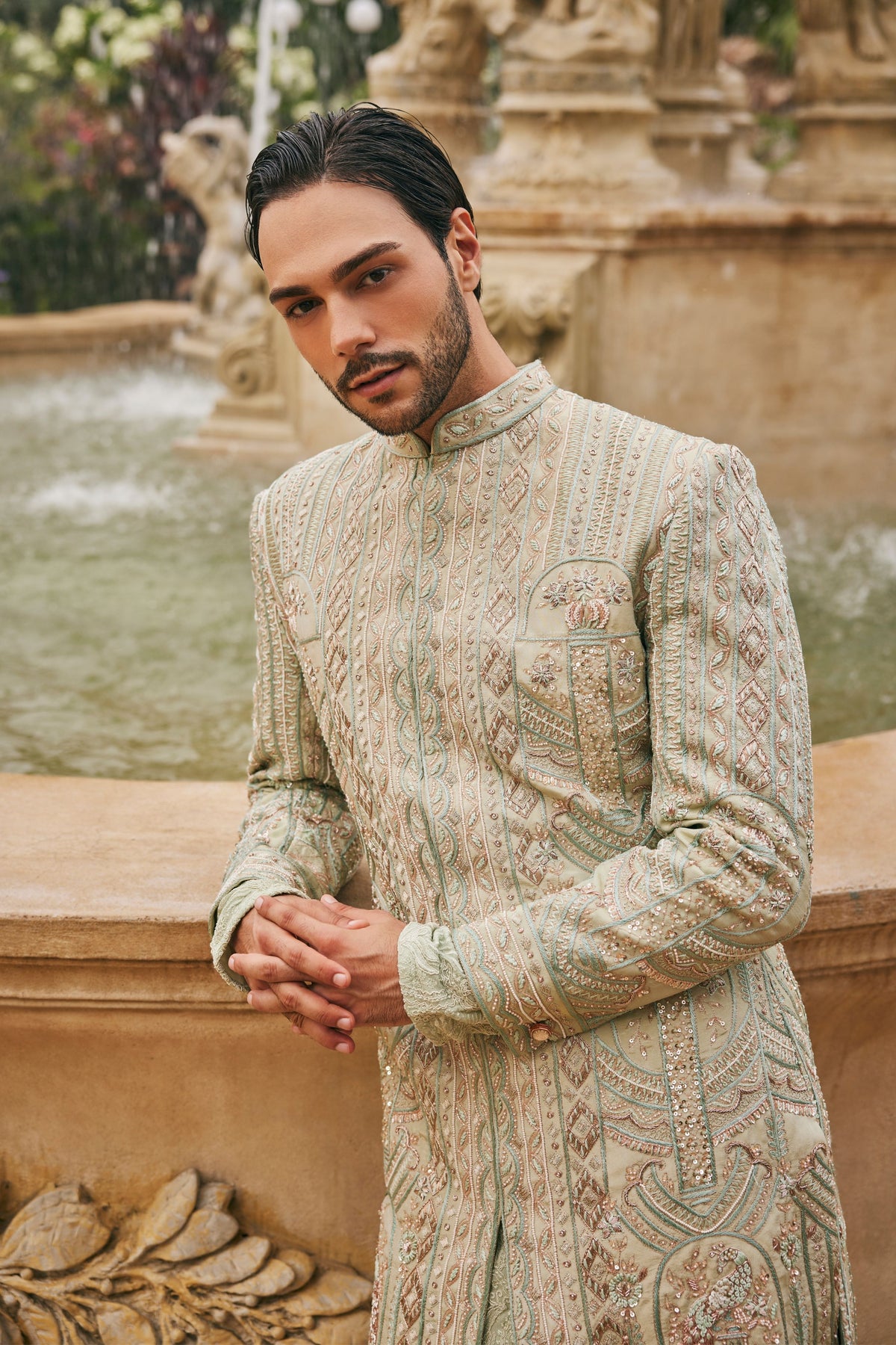 Sage Siam Sherwani Set