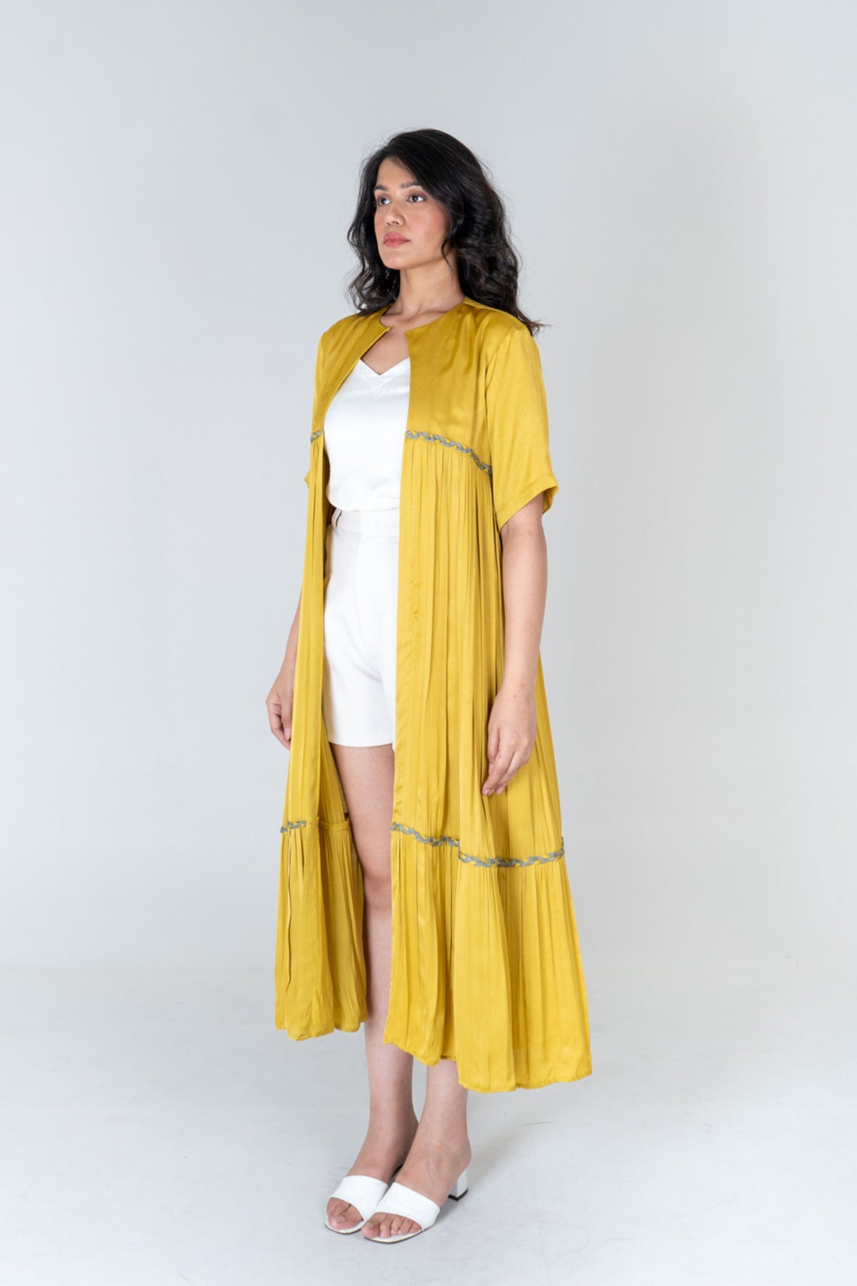 Yellow-green Long Cape