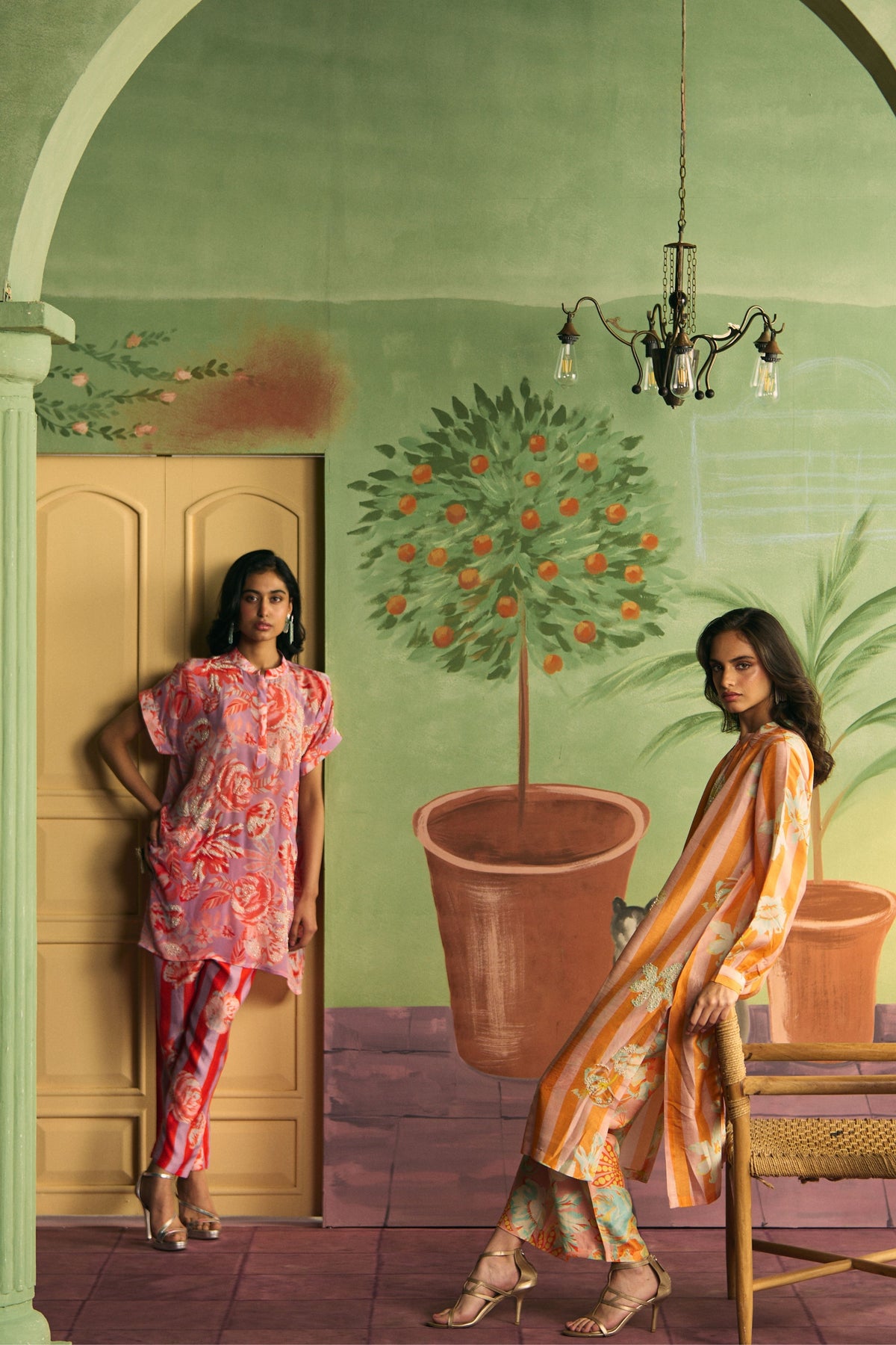 Peach Lilt Bloom Kurta Set