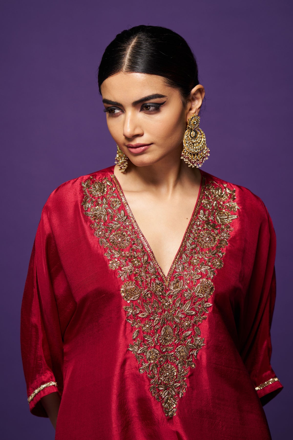 Deep Red Zeenat Tunic &amp; Pants