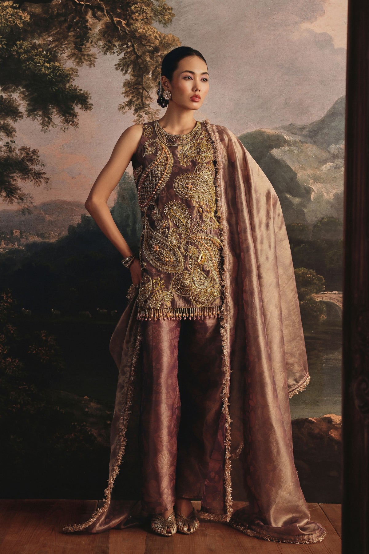 Mauve Short Kurta Set