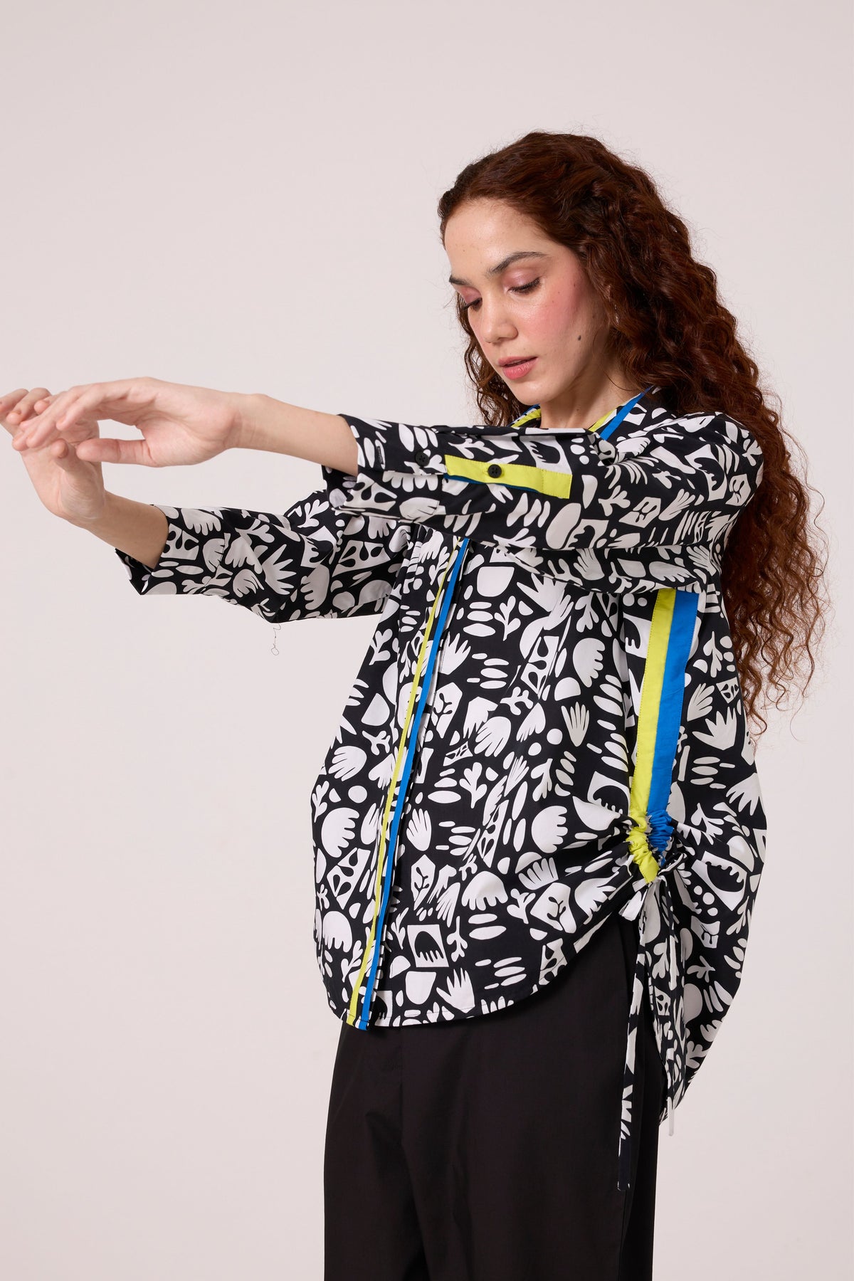 Autumn Motif Print Shirt