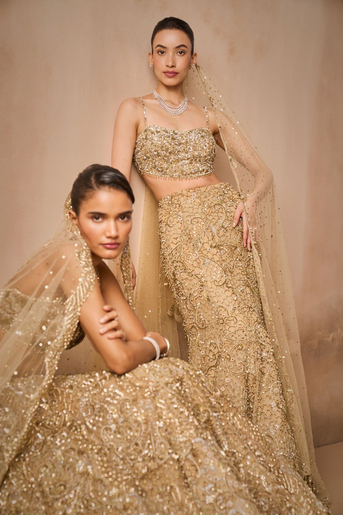 Gold Flare Lehenga Set
