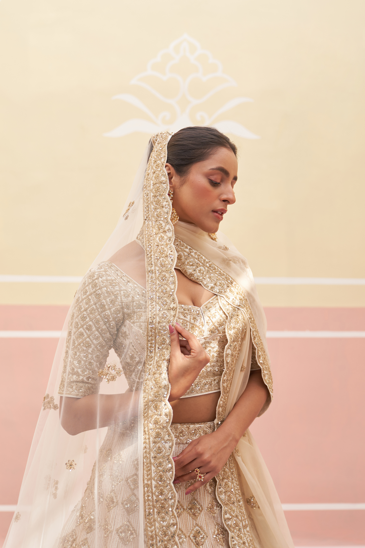 Ivory Lehenga Set