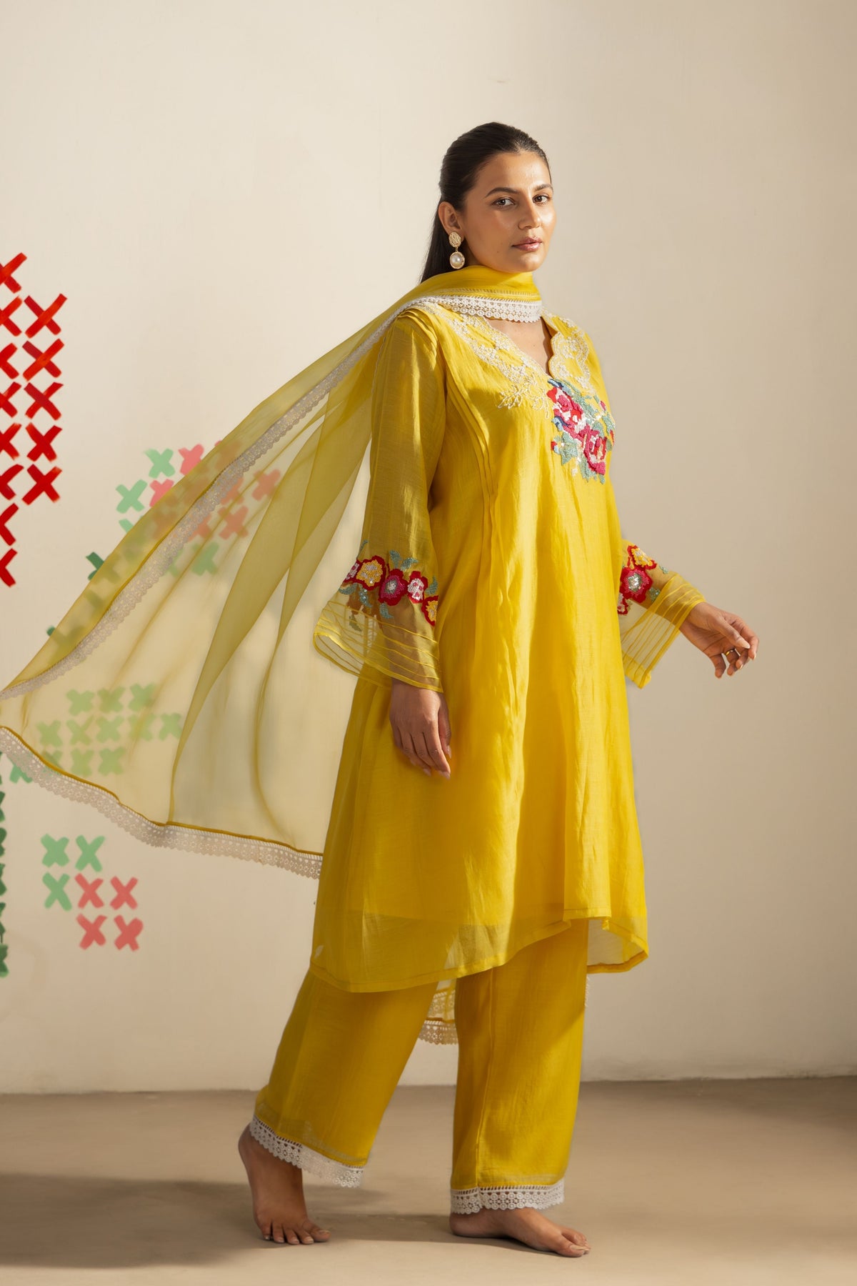 Yellow Tulip Kurta Set